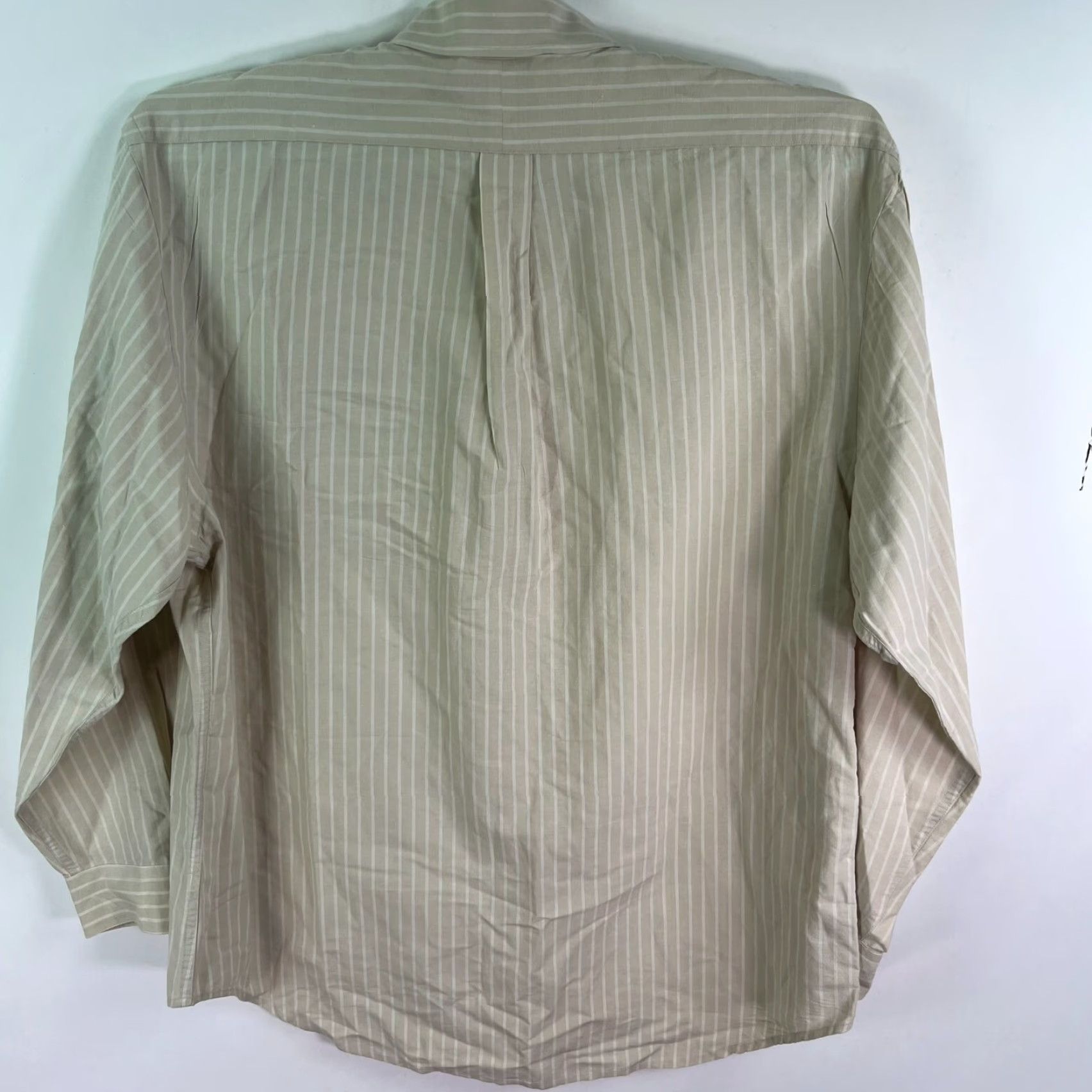 Vintage T. Harris London Striped Button-Up Shirt Mens XL Beige Casual Business Size US XL / EU 56 / 4 - 6 Thumbnail