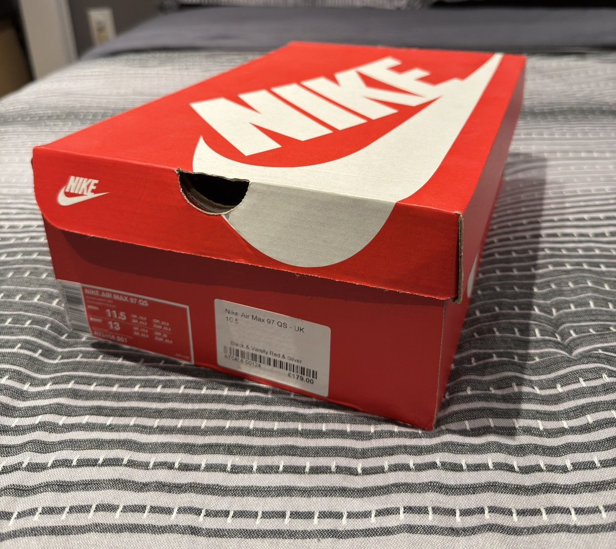 Nike Nike Air Max 97 Silver Black Size US 11.5 / EU 44-45 - 9 Thumbnail