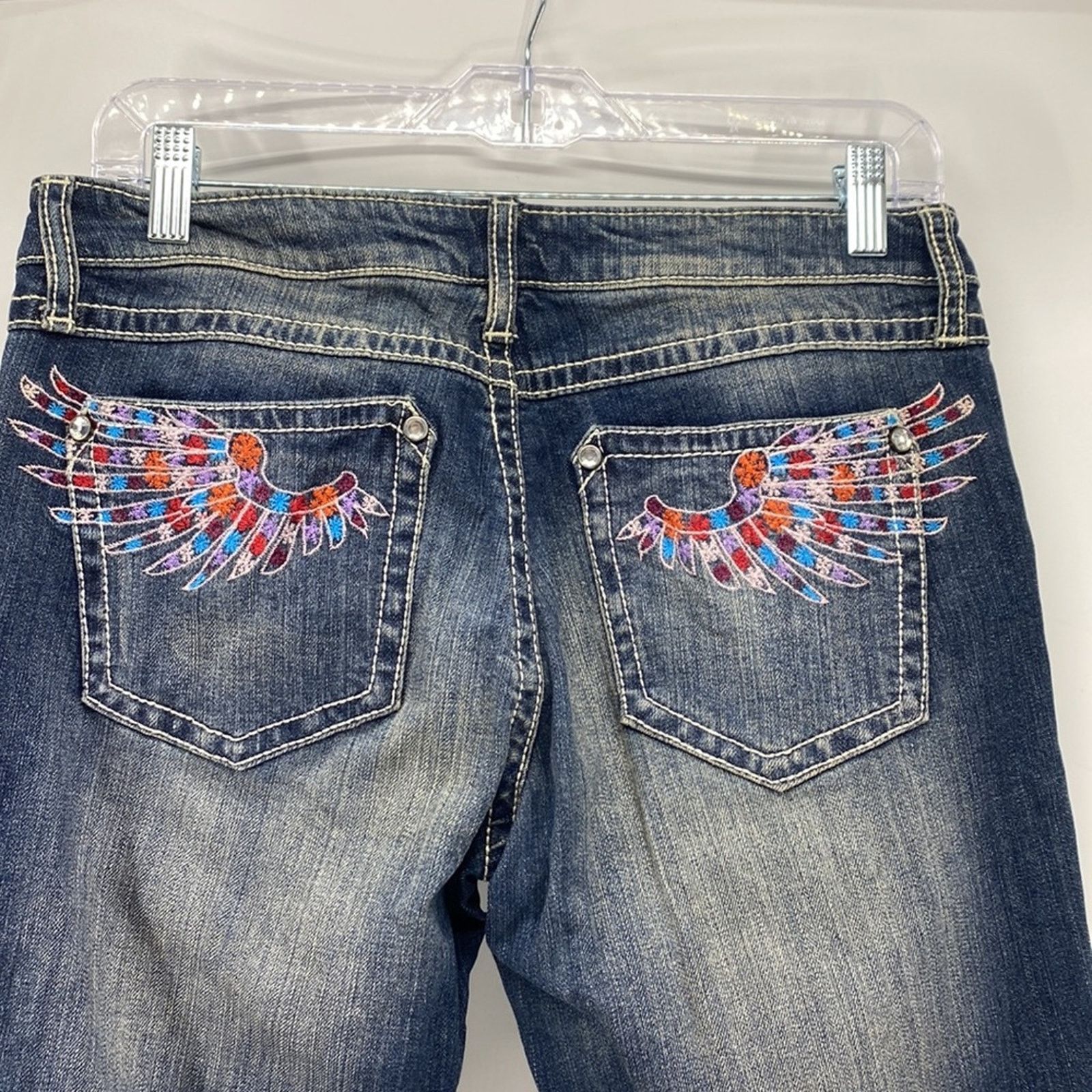 Wrangler Wrangler Rock 47 wing embroidered sparkle Low rise bootcut Size 27" / US 4 / IT 40 - 6 Thumbnail
