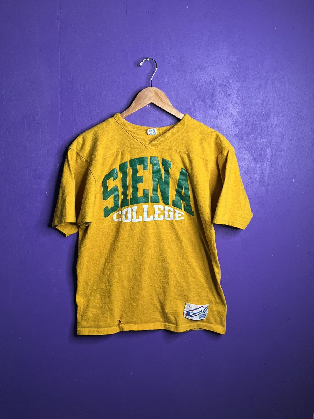 Champion × Vintage Vintage 80s Champion Siena college logo t-shirt Size US M / EU 48-50 / 2 - 1 Thumbnail