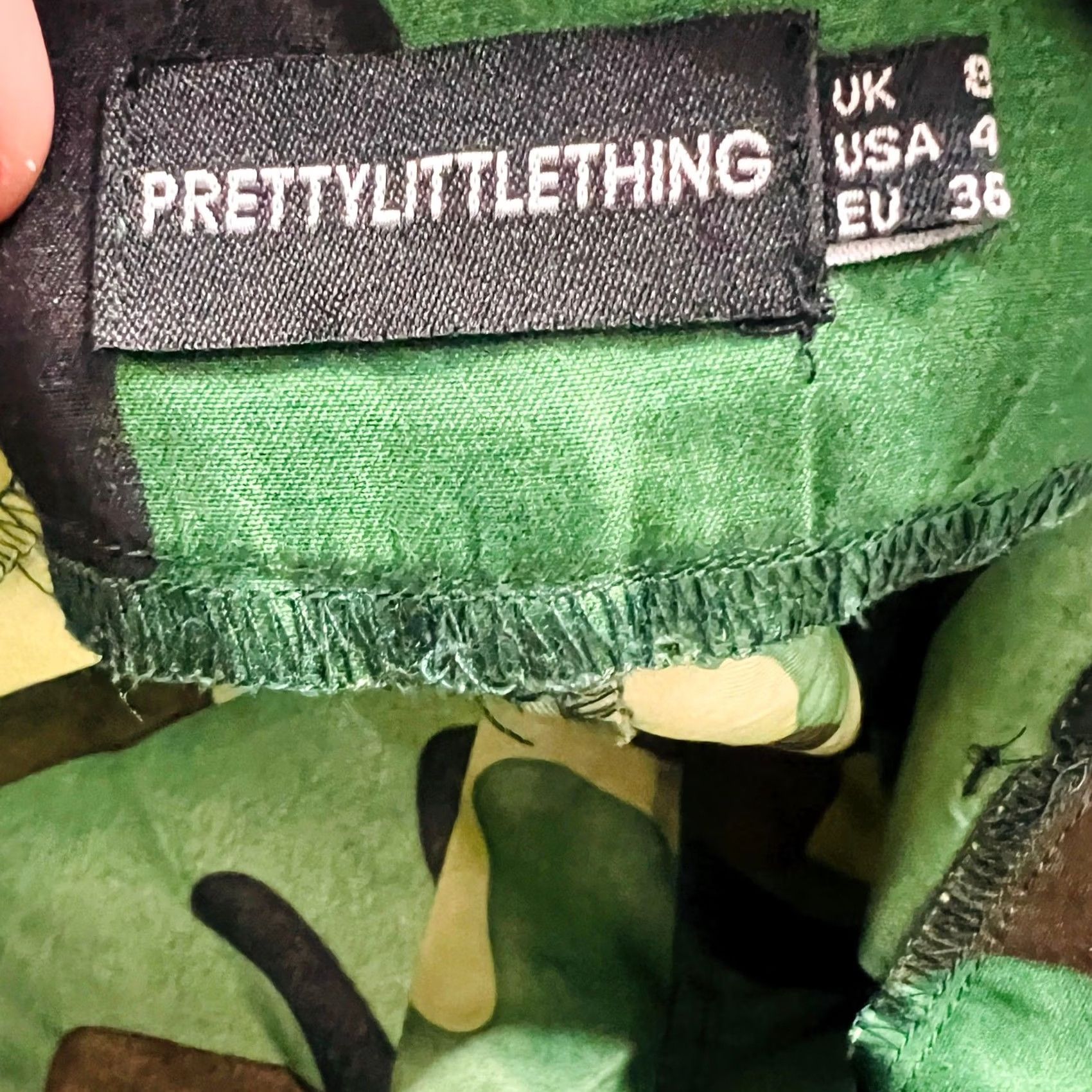 PrettyLittleThing VINTAGE Pretty Little Thing Camo Green Cargo Women's Pants SZ 4 Jeans Ankle Regular Girls? Size 27" / US 4 / IT 40 - 4 Thumbnail