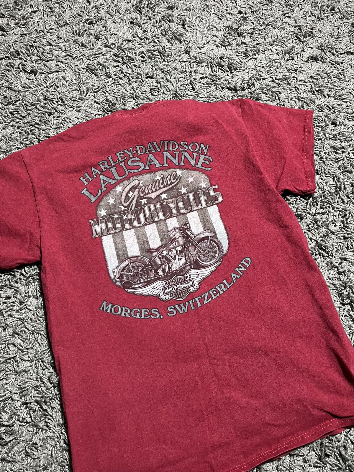 Harley Davidson HARLEY DAVIDSON SWITZERLAND COTTON BIKER TEE Size US M / EU 48-50 / 2 - 6 Thumbnail
