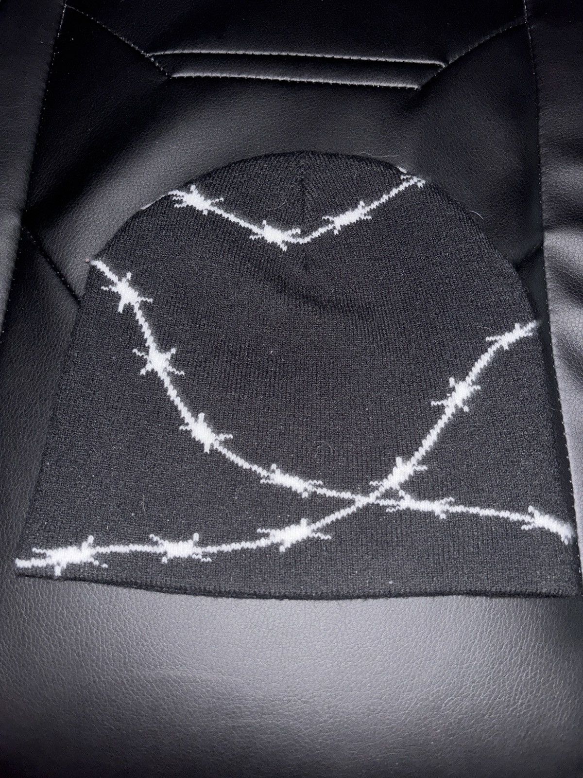 Japanese Brand × Vintage Skeleton barbed wire beanie Size ONE SIZE - 2 Thumbnail