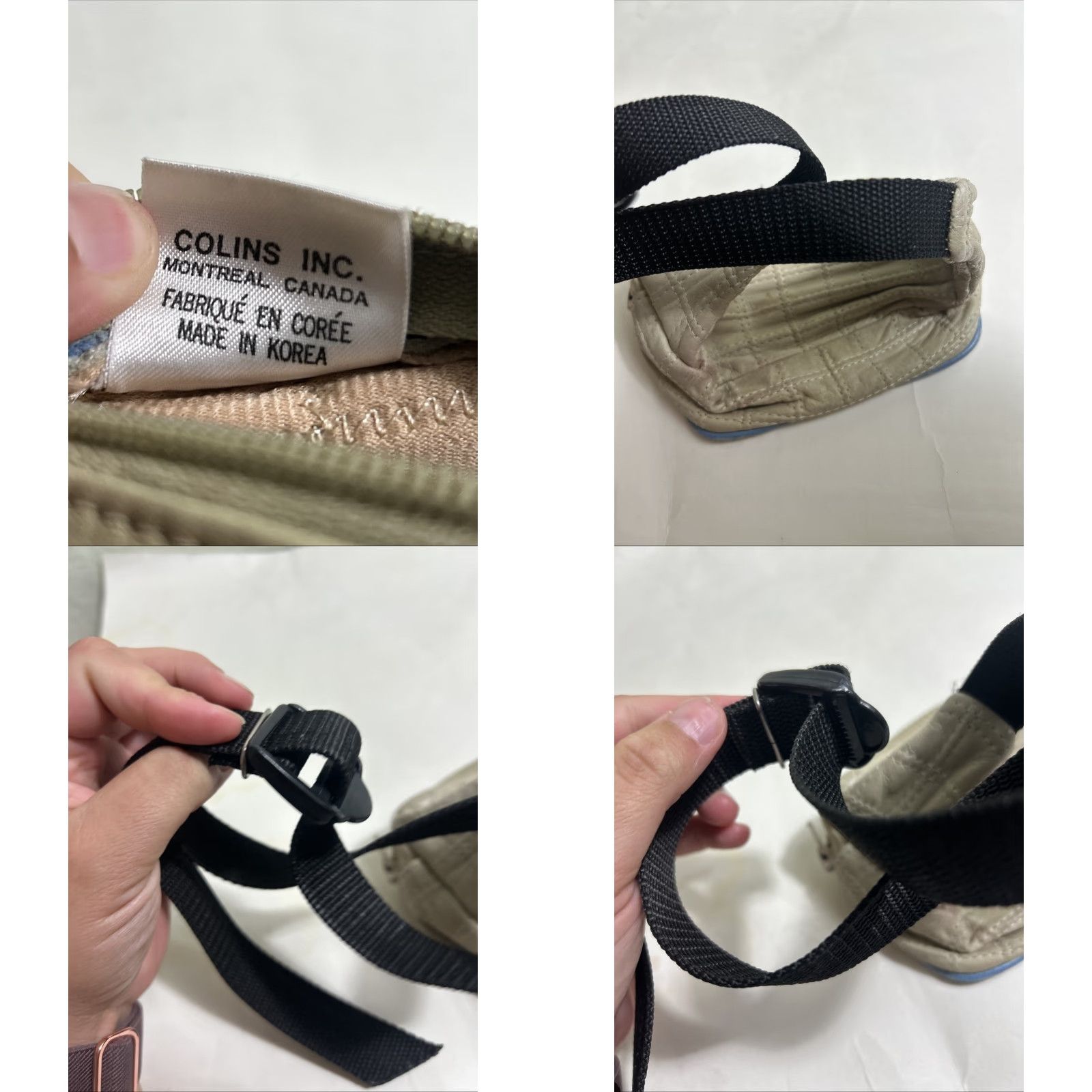 J Brand VINTAGE Colin Brand Leather Fanny Pack Gray Small Men Belt Bag & Fanny Pack 5.5x3.5x1.5 inches Mens Size ONE SIZE - 9 Thumbnail