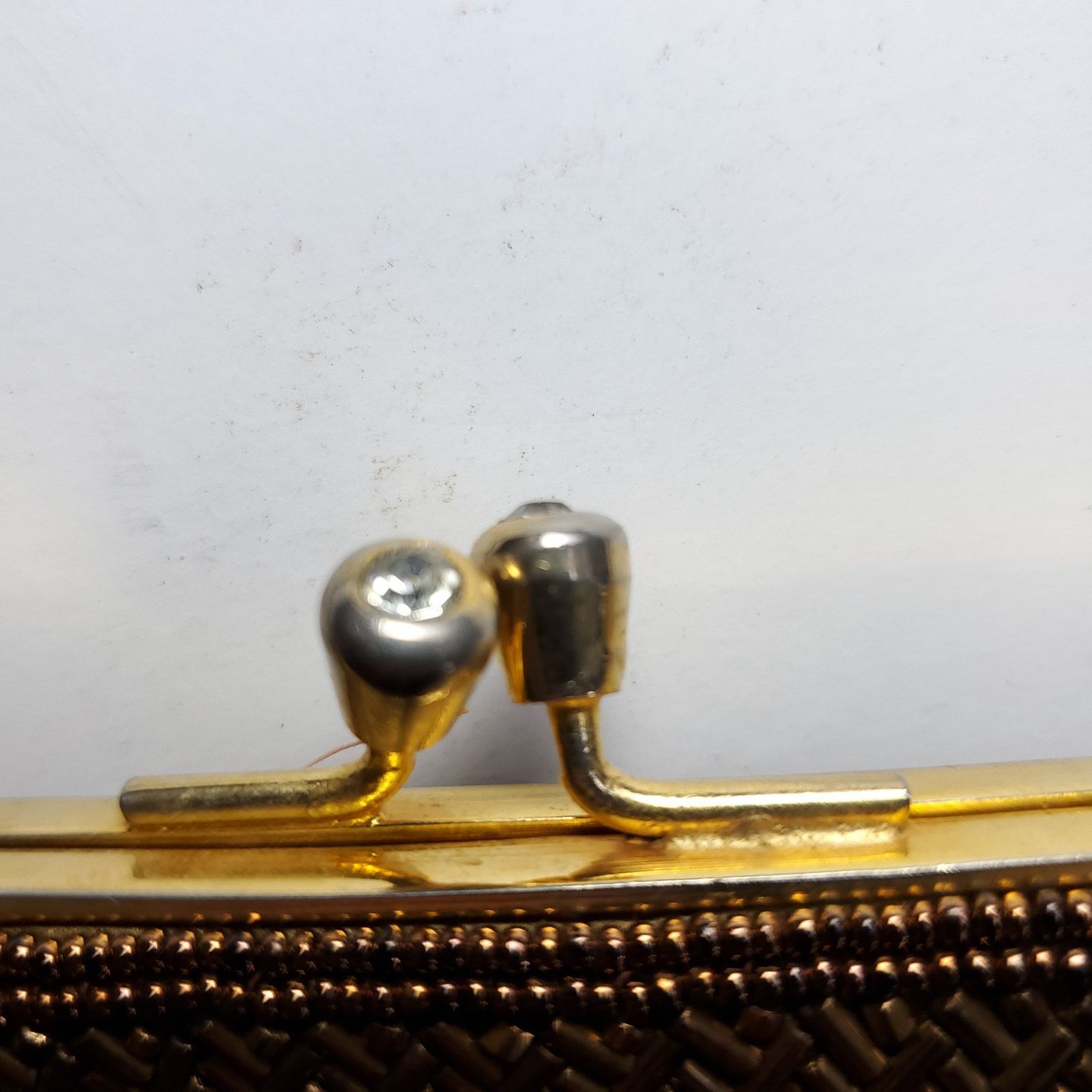 Vintage Vintage Gold Beaded Purse Evening Bag Formal Prom Wedding Size ONE SIZE - 5 Thumbnail