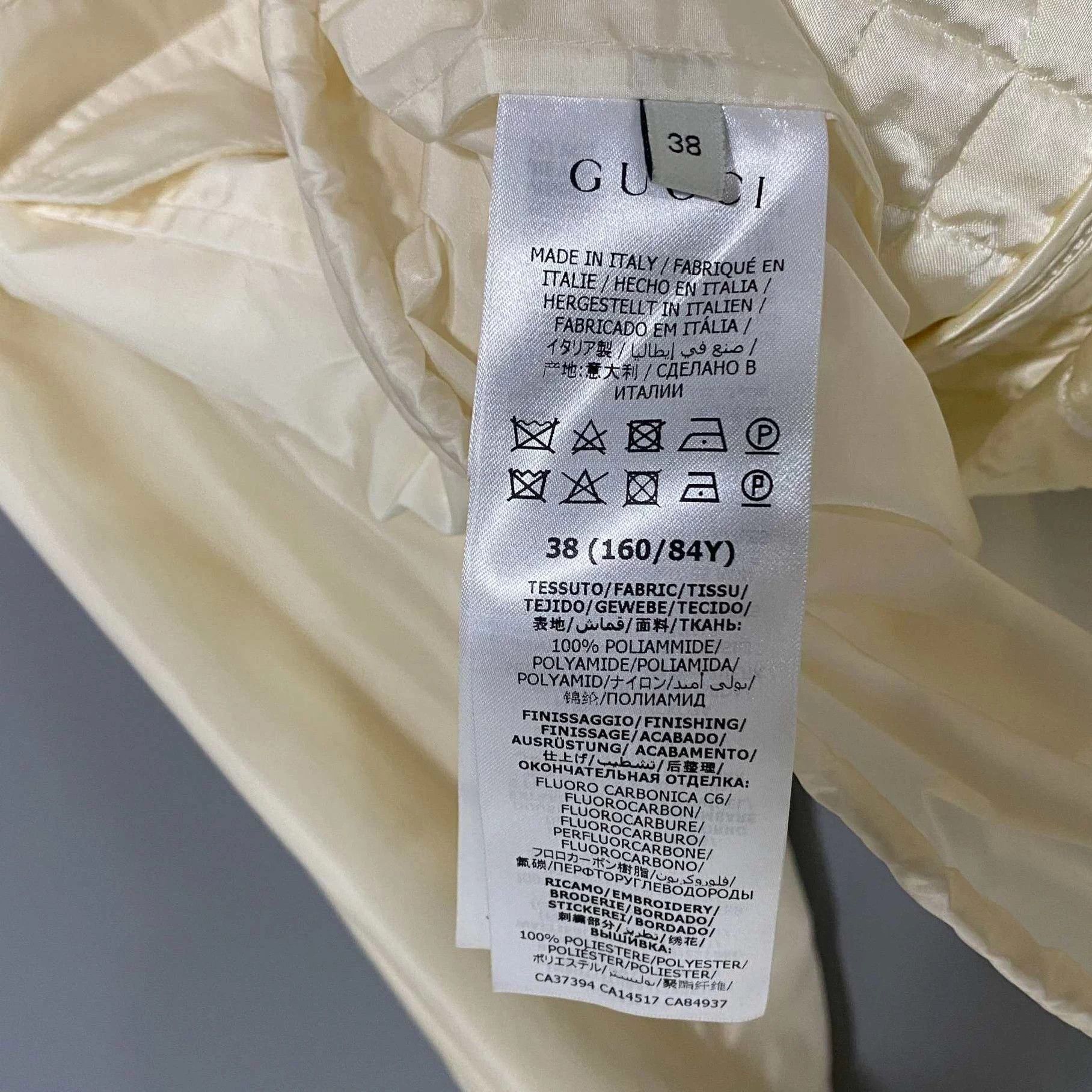 Gucci GUCCI cream kitten embroidery cotton puffer coat women's Size S / US 4 / IT 40 - 7 Thumbnail