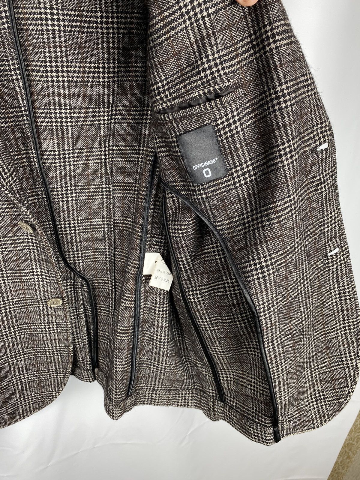 Officina36 Officina36 Wool-Polyamide Check Blazer Jacket size IT52 Size 42R - 8 Thumbnail