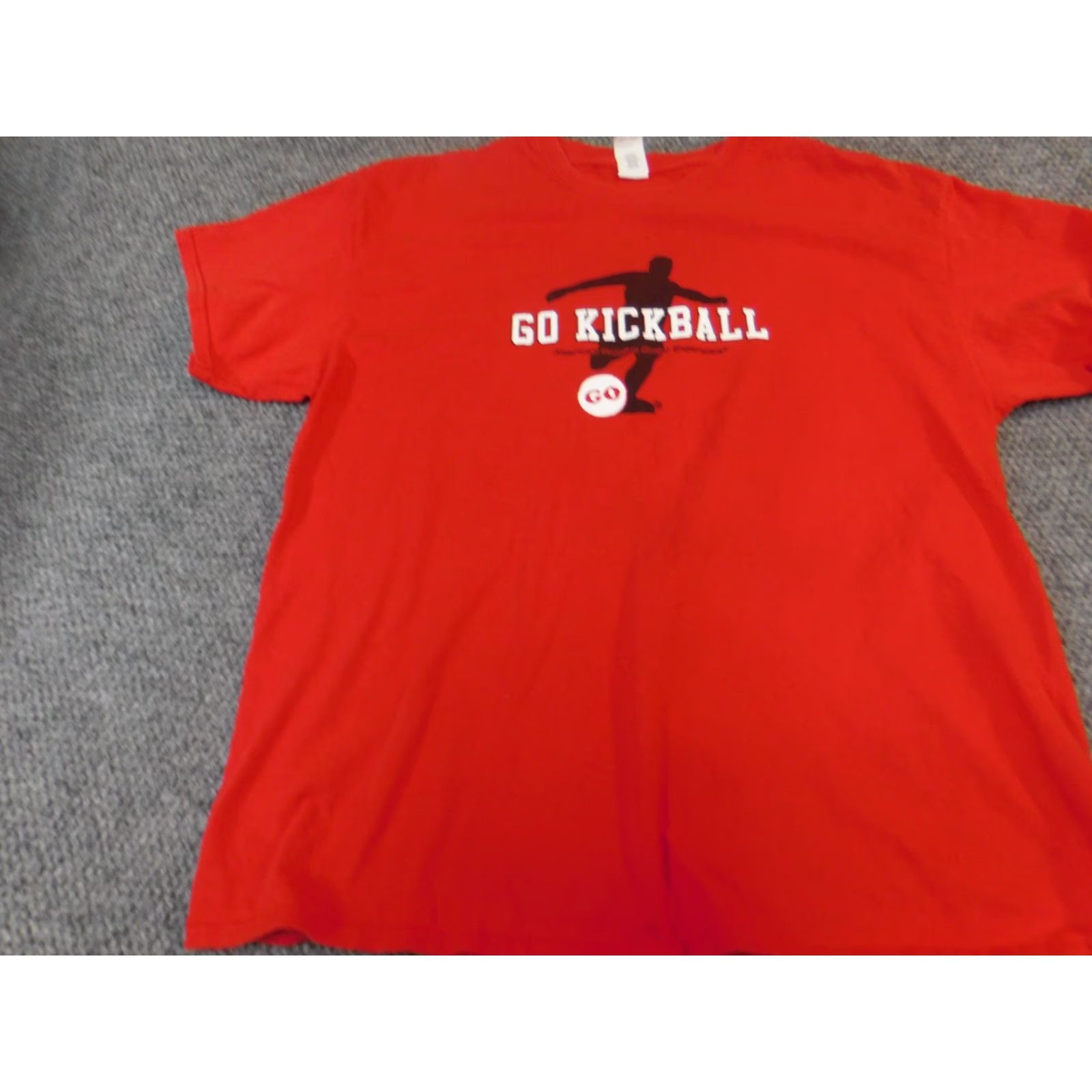 Gildan Gildan Mens T Shirt XL Red Logo Atlanta Go kickball 90s Theme Colorful Graphic Size US XL / EU 56 / 4 - 3 Thumbnail