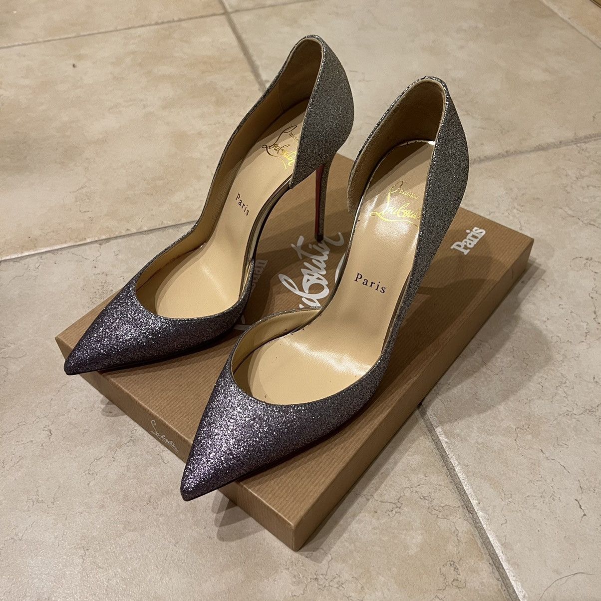 Christian Louboutin IRIZA 100 GLITTER MINI DEGRADE/SPECCHIO Size US 7.5 / IT 37.5 - 4 Thumbnail