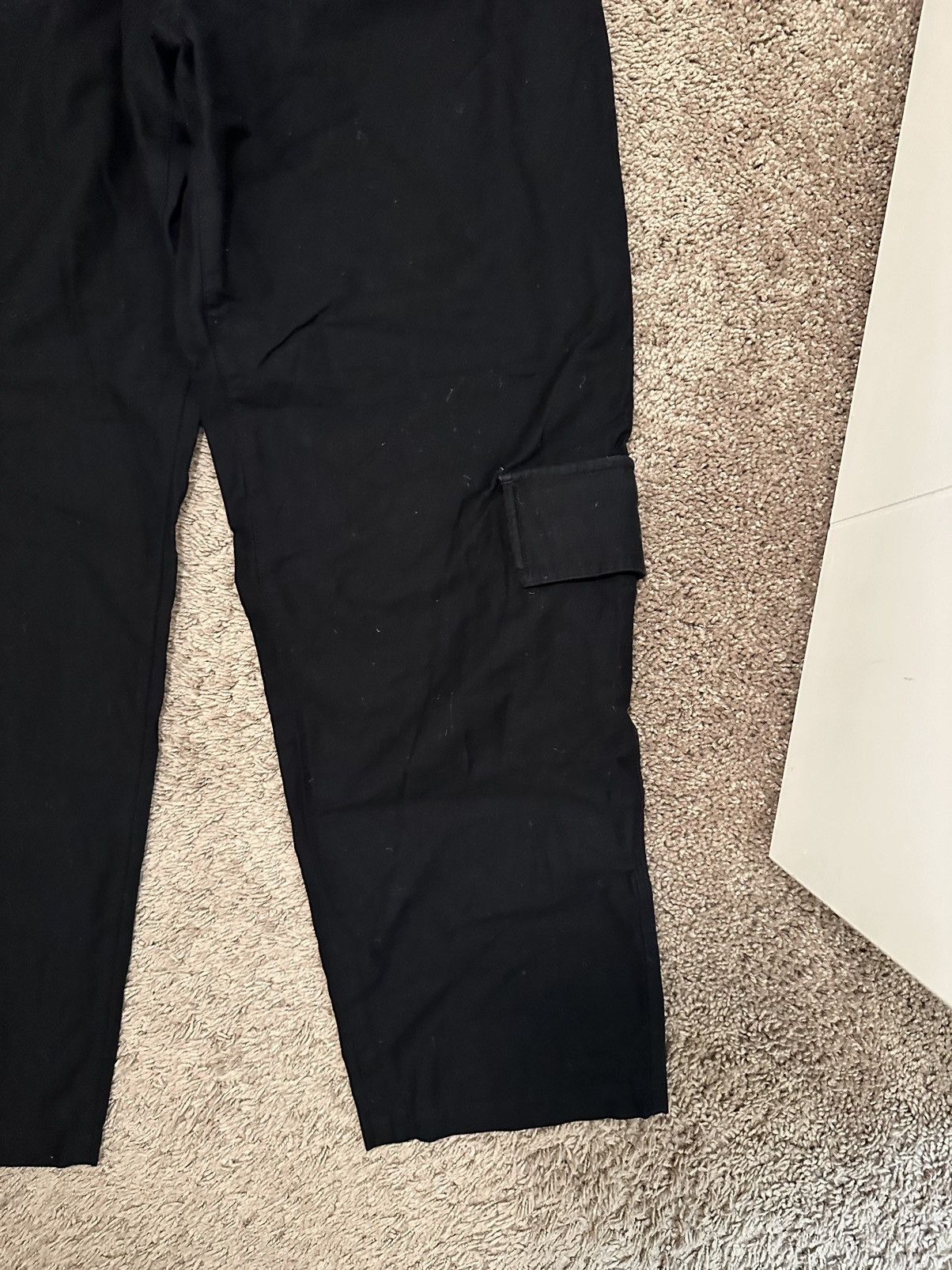 image of Yohji Yamamoto Size 1 Ss18 Pour Homme Produce Cargo Pants in Black, Men's