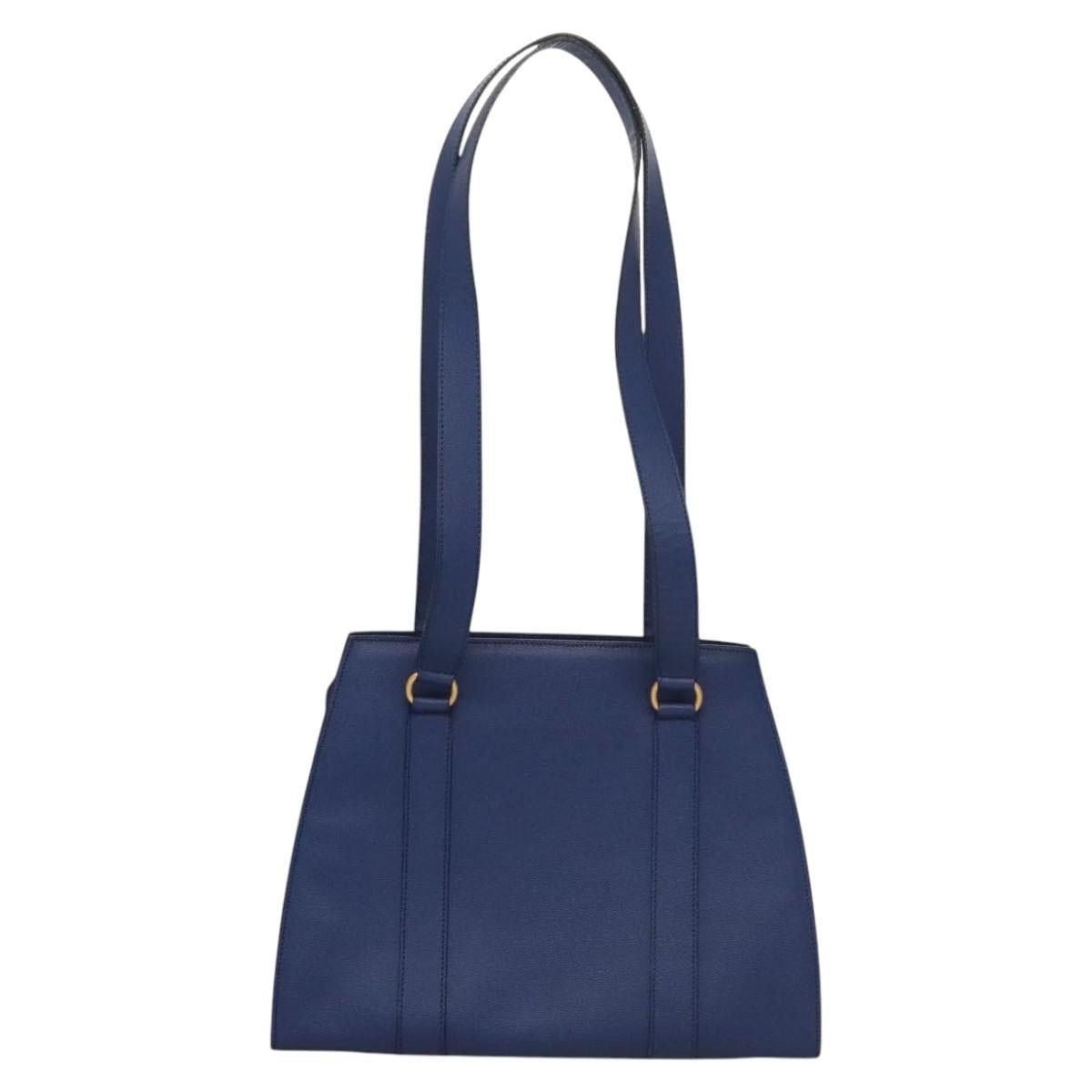 Celine CELINE Shoulder Bag Leather Blue Gold Size ONE SIZE - 3 Thumbnail