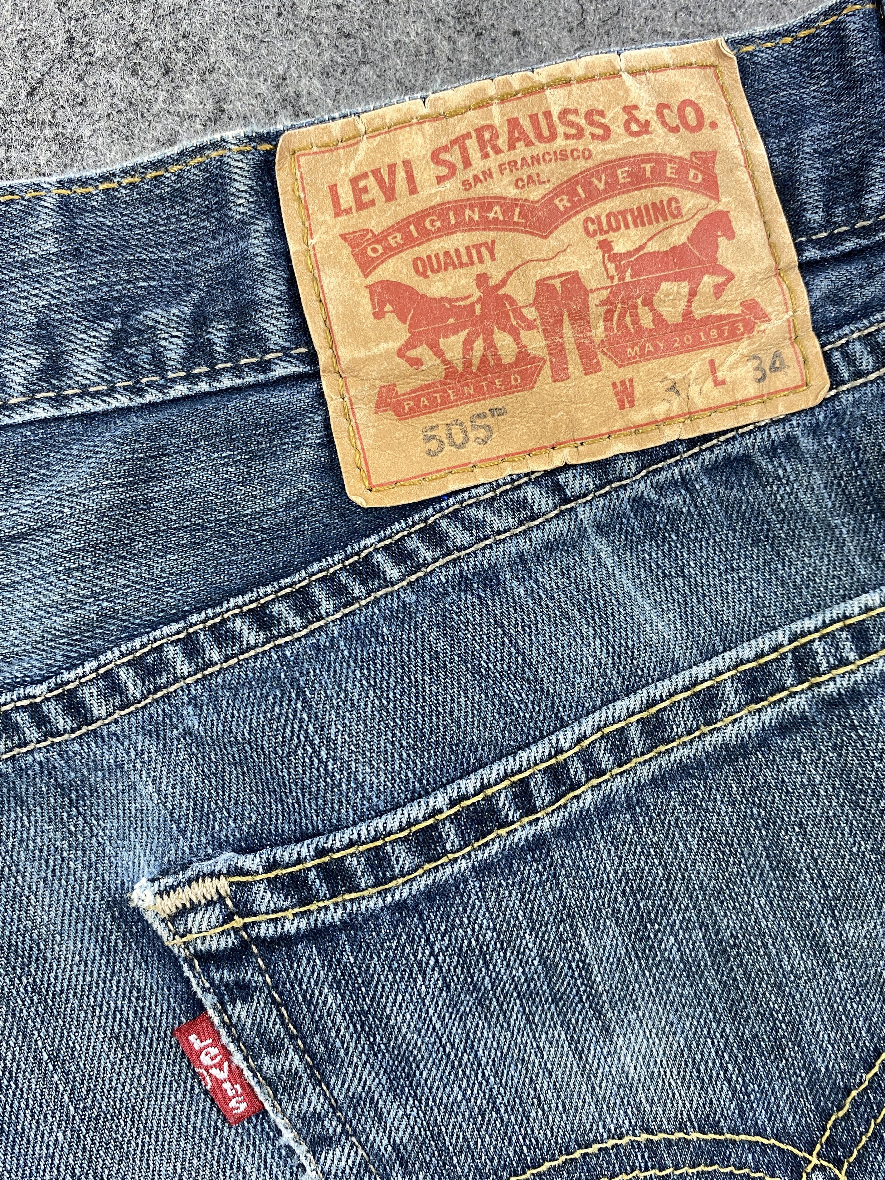 Levi's Faded Blue Vintage Levi's 505 Jeans 32x33.5 Denim JN1448 Size US 32 / EU 48 - 10 Thumbnail