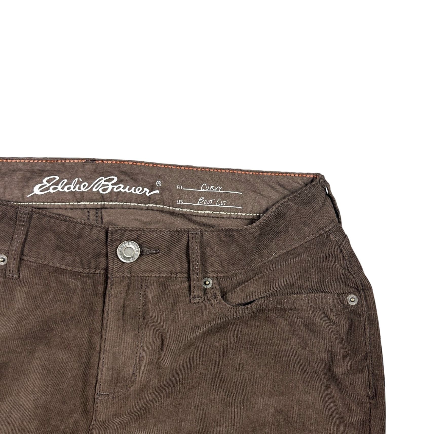 Eddie Bauer Eddie Bauer Pants Womens 8 Brown Corduroy Bootcut Leg Inseam 28.5 in Petite Regular Through Hip Size 30" / US 8 / IT 44 - 2 Thumbnail
