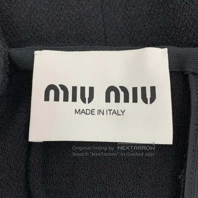 Miu Miu Miu Miu Black Wool Dress with Button Detail . Size S / US 4 / IT 40 - 5 Thumbnail