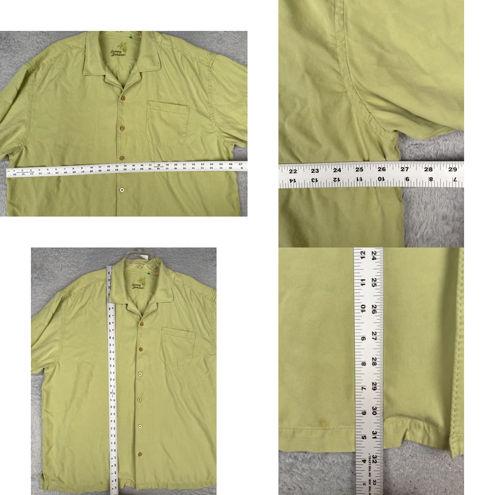 Tommy Bahama VINTAGE Tommy Bahama Shirt Men 2XL Green Silk Button Up Hawaiian Camp Pocket READ Size US XXL / EU 58 / 5 - 8 Thumbnail