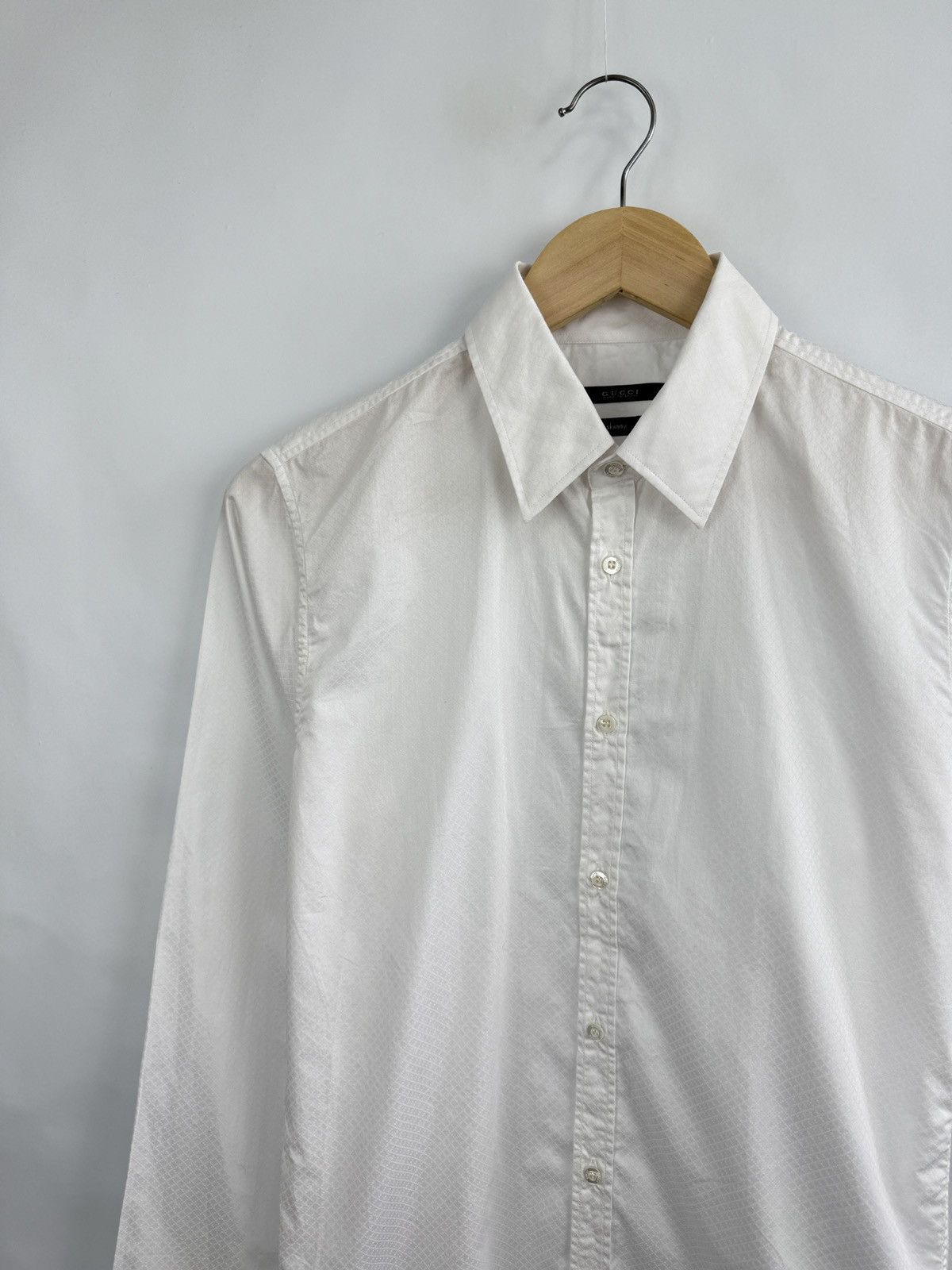 Gucci 🇮🇹 Gucci Classic Skinny Shirt Made in Italy Rare Retro Y2K Size US S / EU 44-46 / 1 - 2 Thumbnail