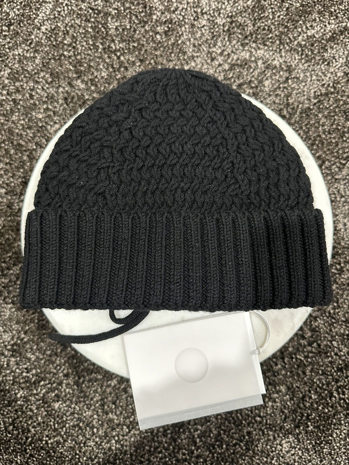 image of Craig Green Ssense Exclusive Black Knot Wool Beanie, Men's