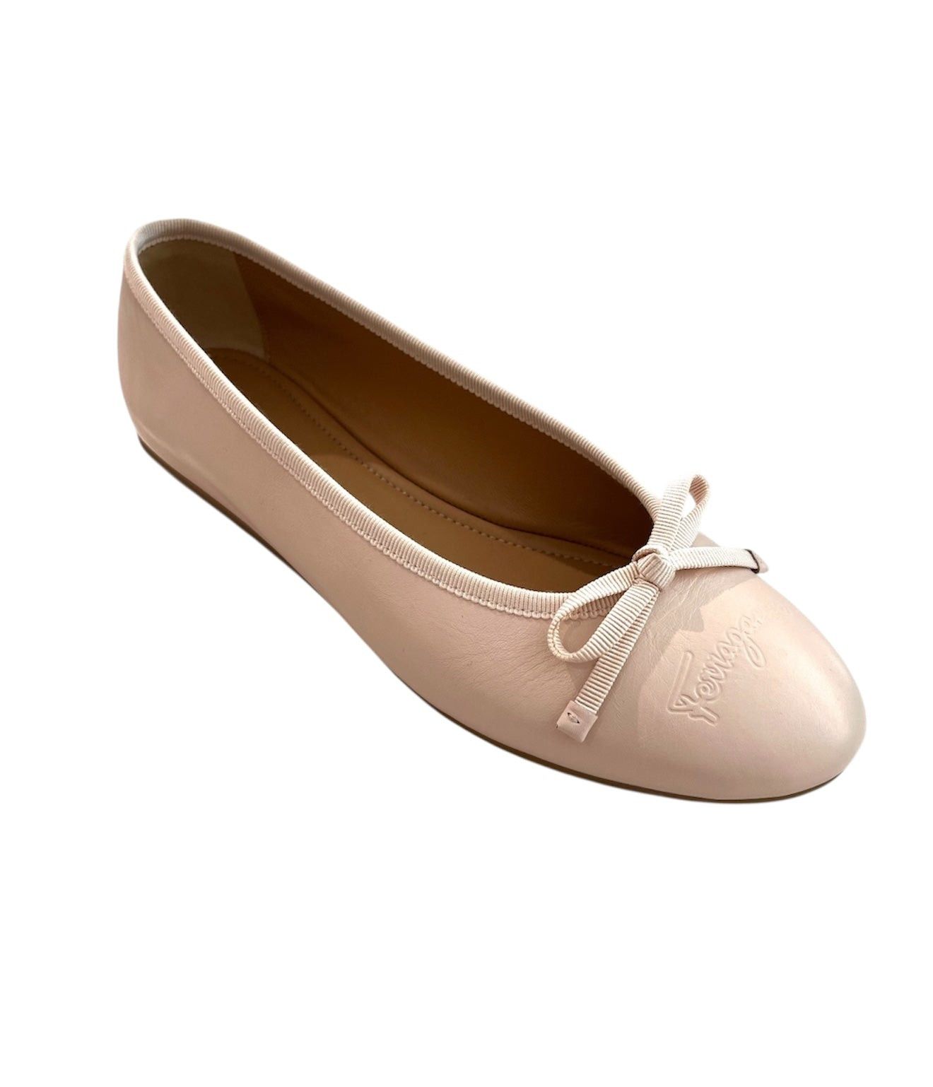 Salvatore Ferragamo Ferragamo Newballet Bow Leather Ballet Flats SIZE 10 Size ONE SIZE - 1 Thumbnail