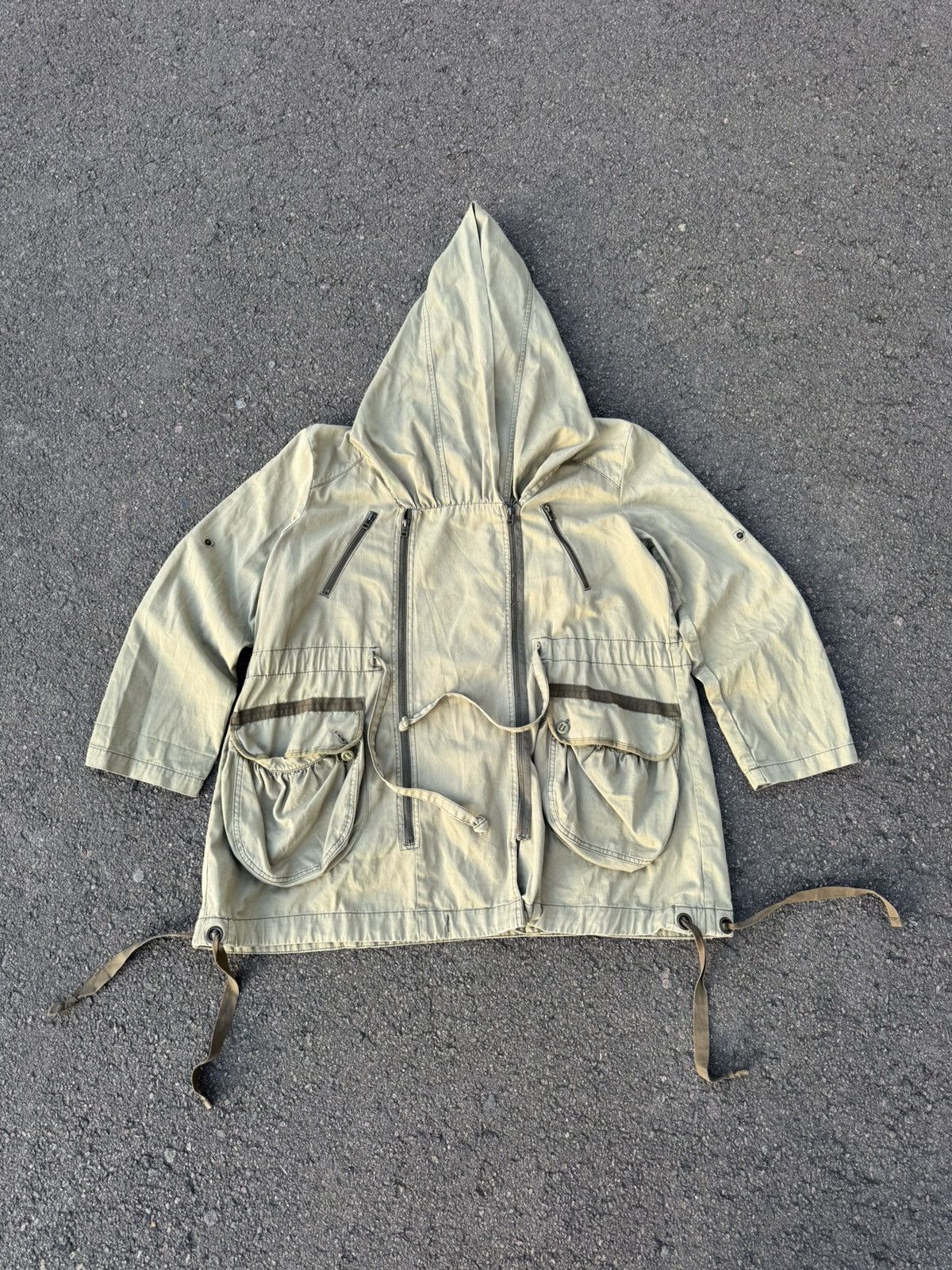 Japanese Brand Vintage Japanese/RickOwen’s/Asymmetric/Military Style Jacket Size US XL / EU 56 / 4 - 2 Thumbnail