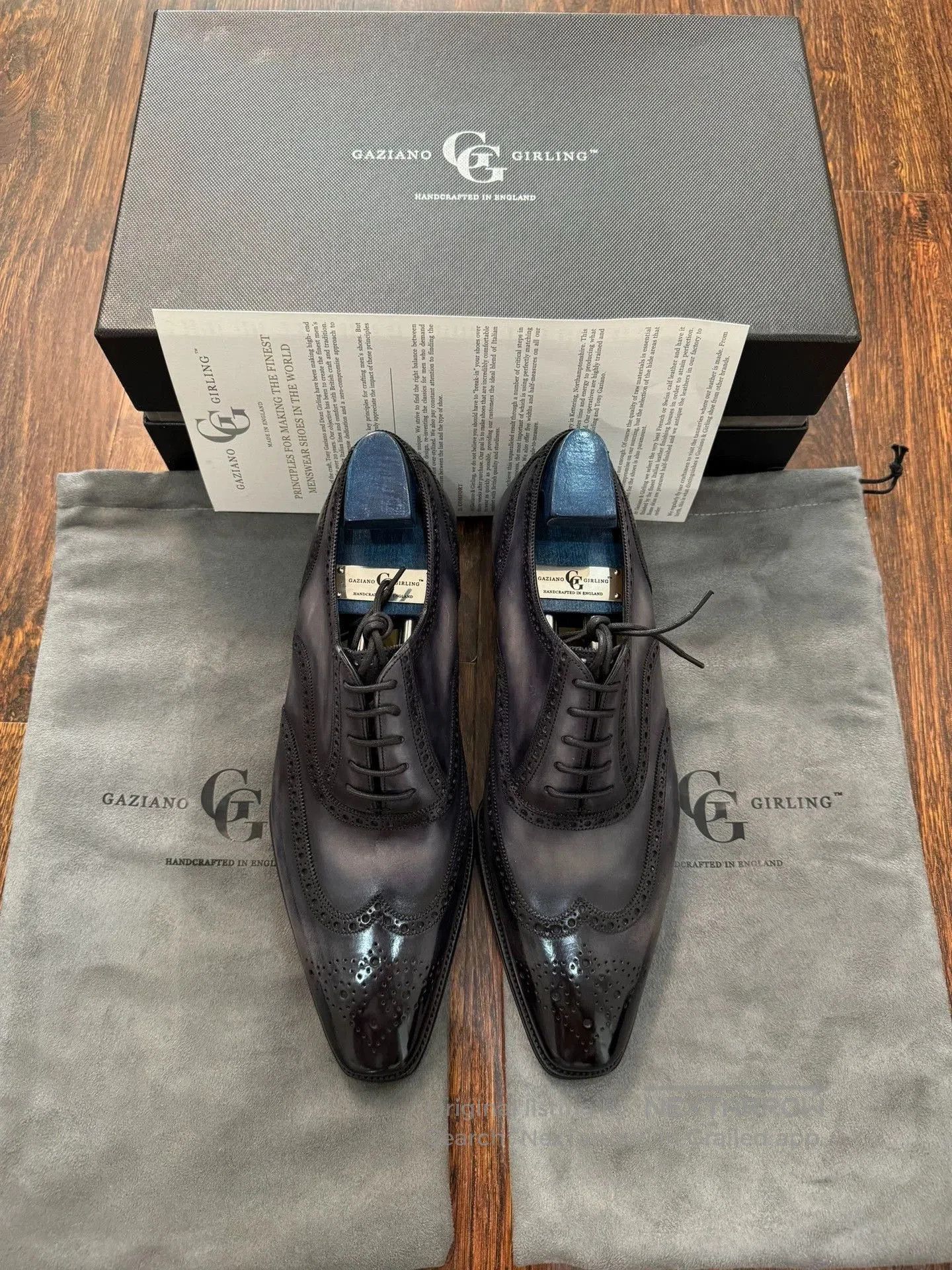 Gaziano & Girling Black Leather Formal Oxford Shoes Size 7. Size US 7 / EU 40 - 1 Thumbnail