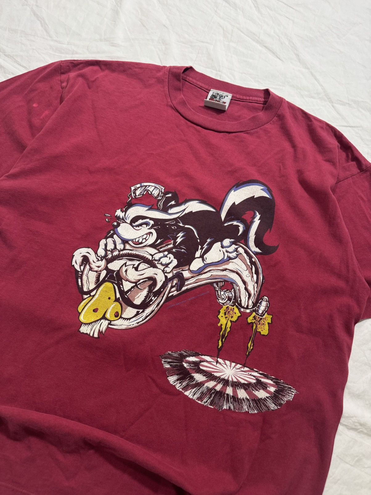 Hook-Ups Vintage 90s Skunk Hookups Style skateboarding Weed Tee Size US XL / EU 56 / 4 - 2 Thumbnail