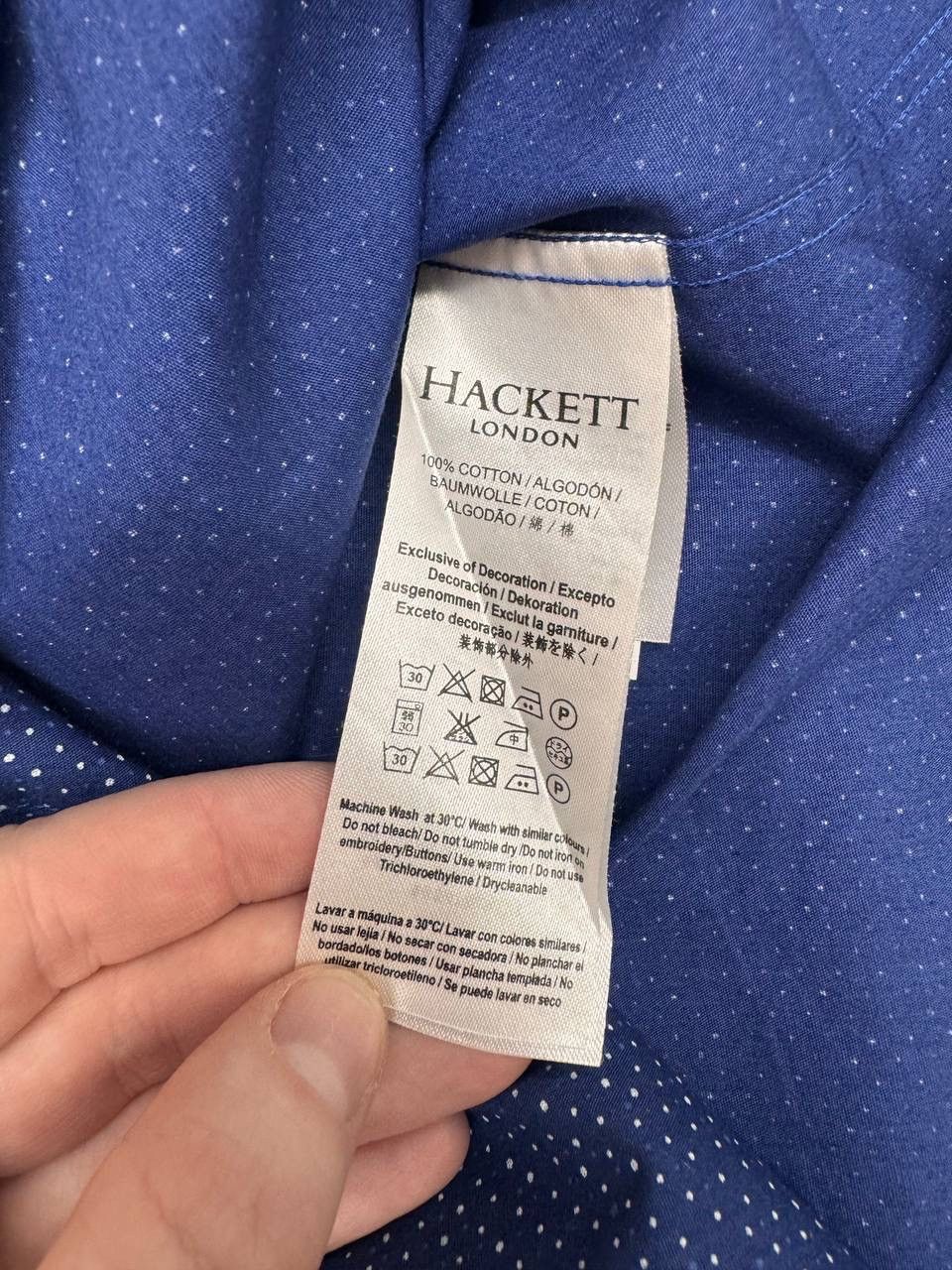 Hackett Hackett London Men Shirt Slim Fit Pattern Navy Size L Size US L / EU 52-54 / 3 - 5 Thumbnail