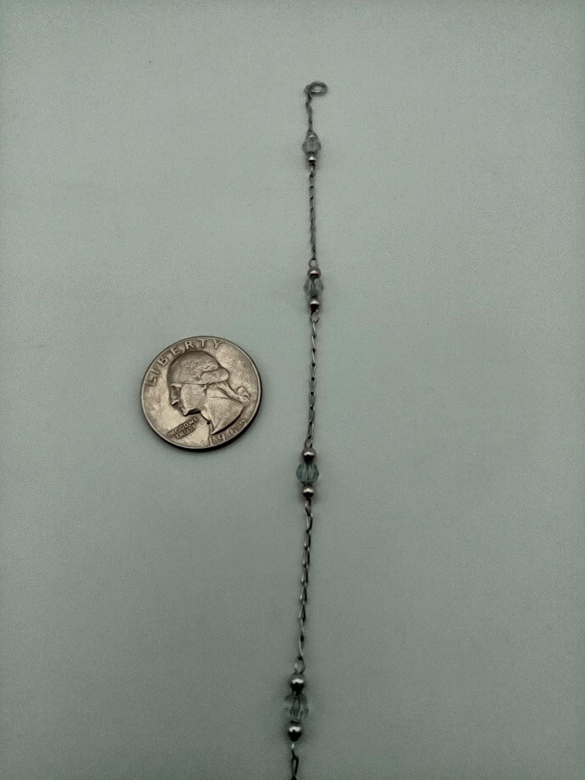 The Unbranded Brand 925 Sterling Silver Italy 7" Beaded Station Bracelet 1.8g Size ONE SIZE - 3 Thumbnail