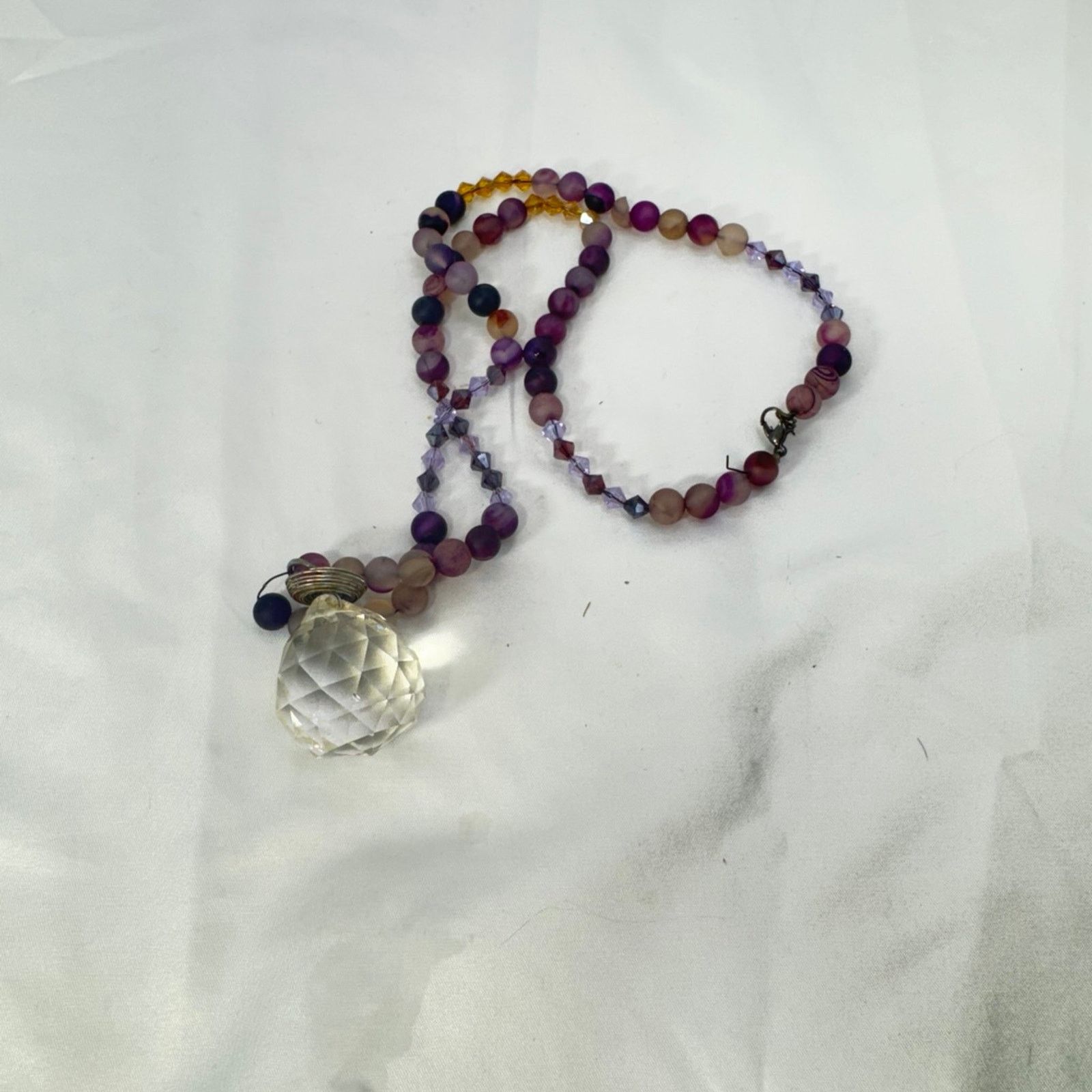 NBDN Nobrandedon VTG handmade glass bead and crystal ball necklace Size ONE SIZE - 5 Thumbnail