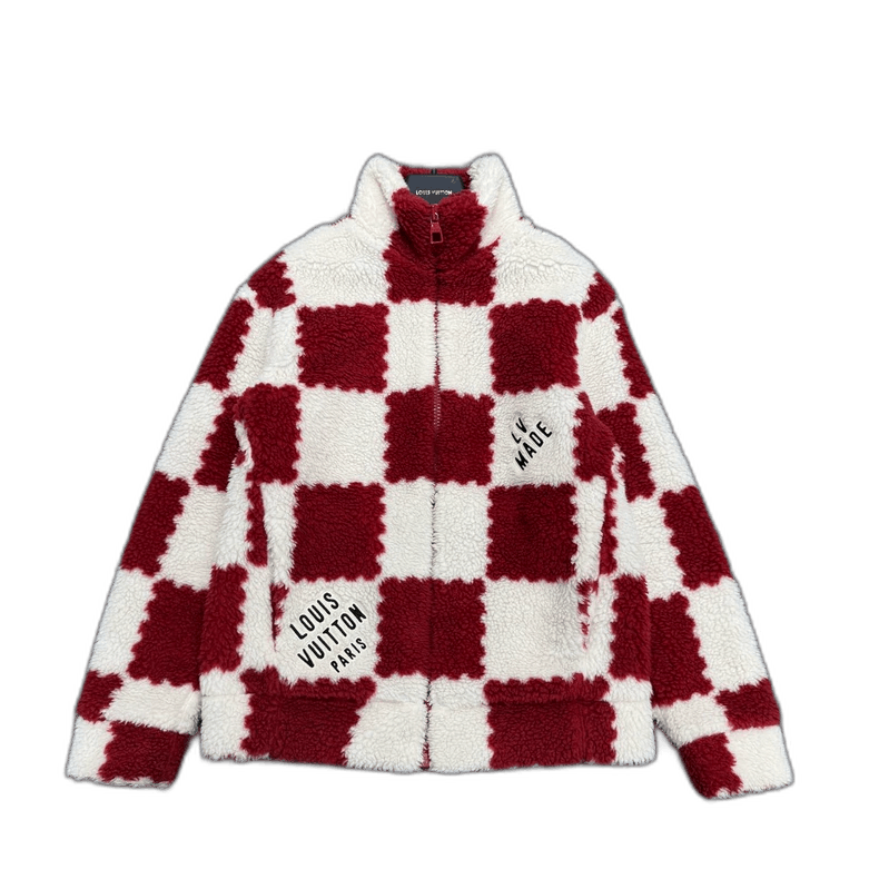 Louis Vuitton Louis Vuitton Nigo Checkered Teddy Jacket-yf Size US S / EU 44-46 / 1 - 1 Thumbnail
