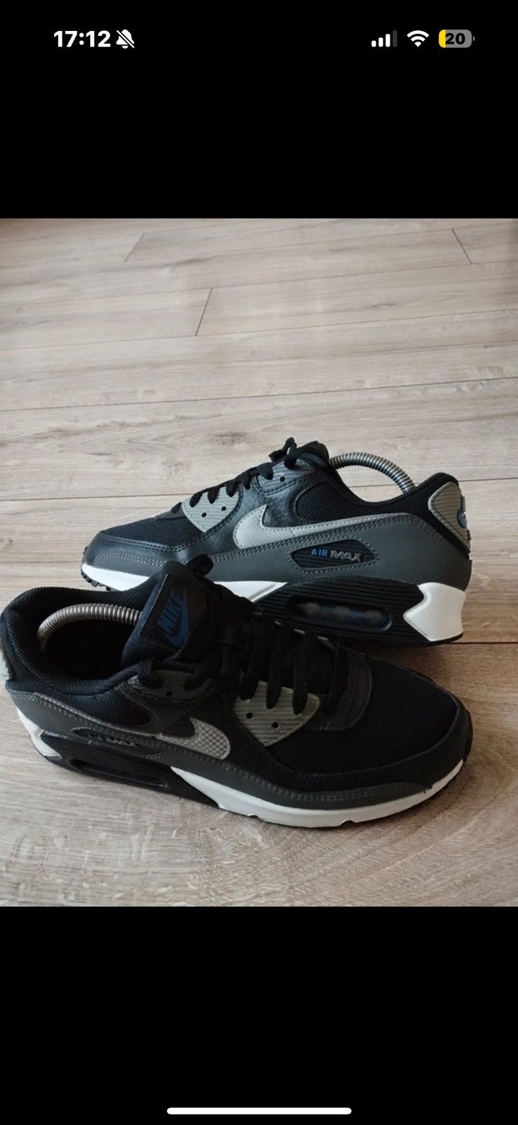 Nike Nike Air Max 90 size 42,5 black grey sneakers Size US 9 / EU 42 - 6 Thumbnail