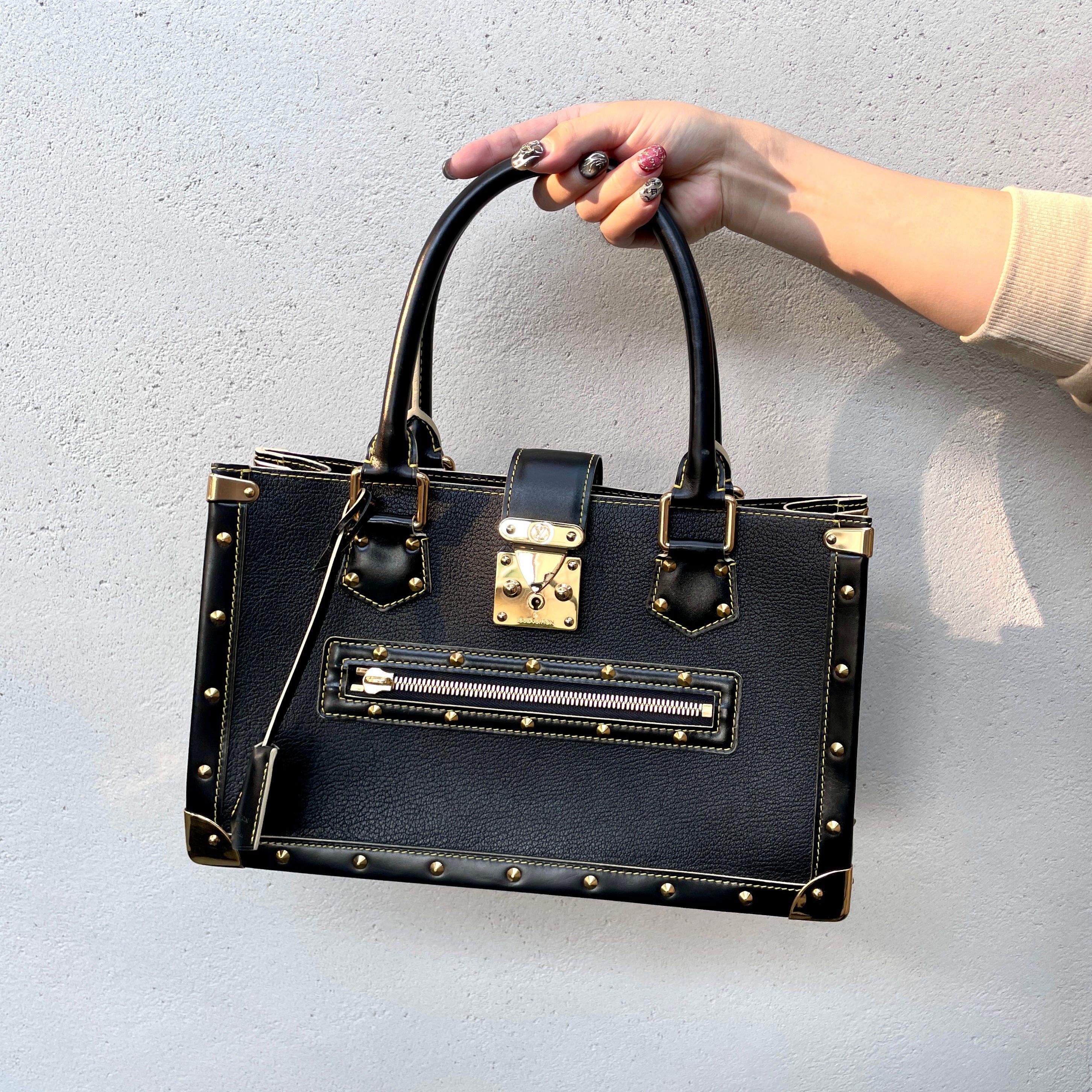 Louis Vuitton Louis Vuitton Medium Black Leather Suhali Fabuleux Tote Bag Handbag M922074 Size ONE SIZE - 1 Thumbnail