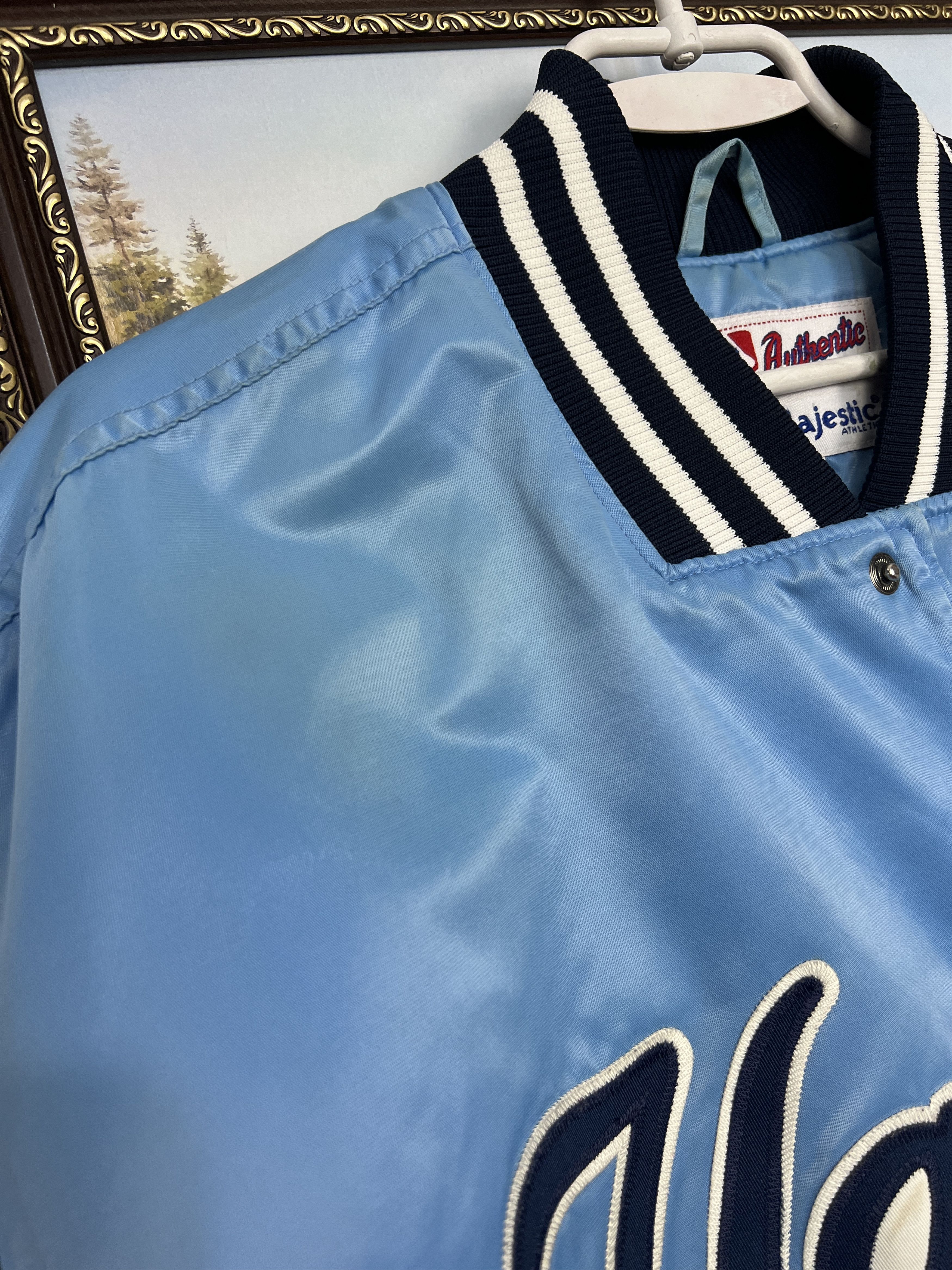 Majestic Vintage Majestic New York Yankees Satin Bomber Jacket MLB Size US L / EU 52-54 / 3 - 9 Thumbnail