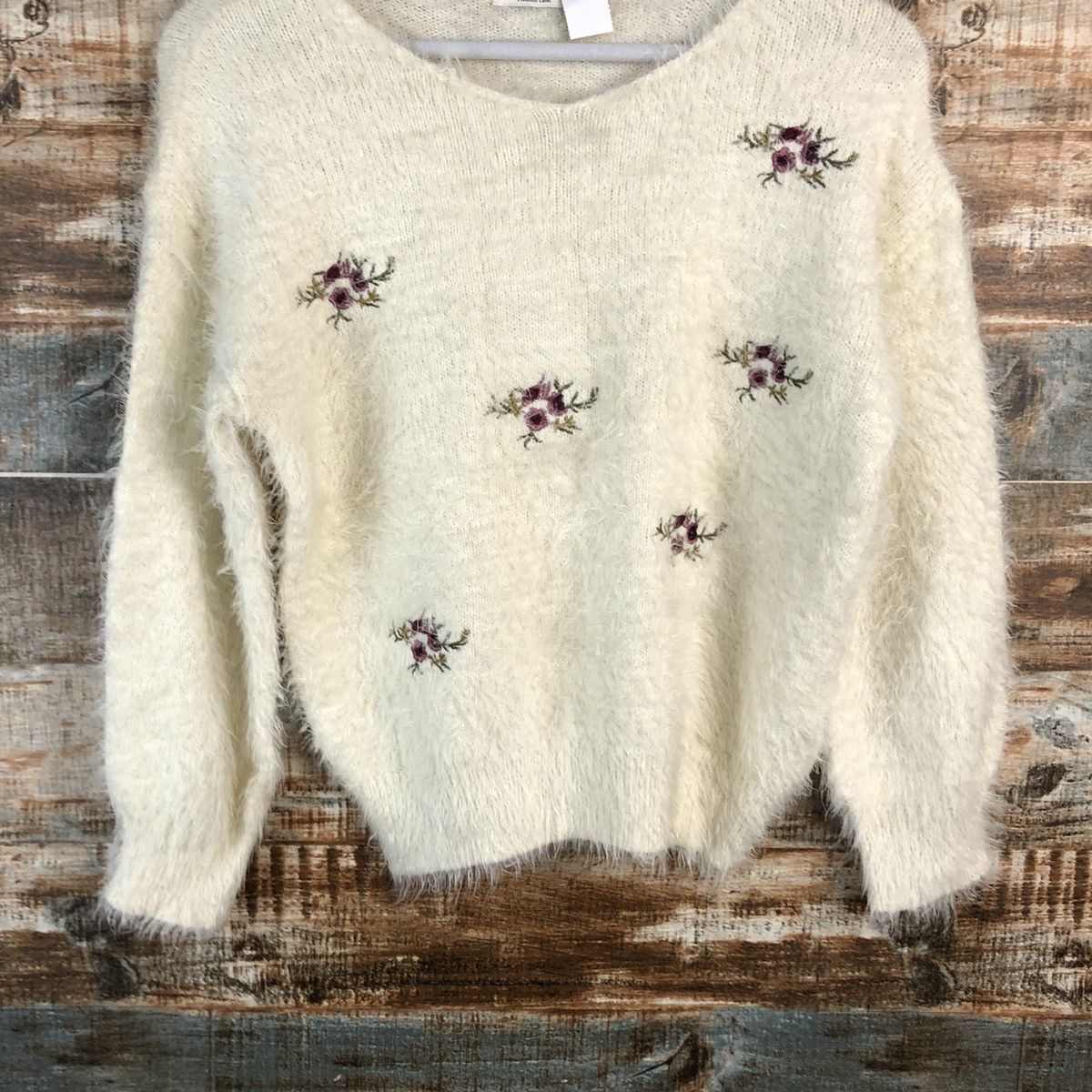 Homespun Knitwear × Japanese Brand DLL Earth Music & Econology Ivory Knitwear #C226 Size S / US 4 / IT 40 - 3 Thumbnail