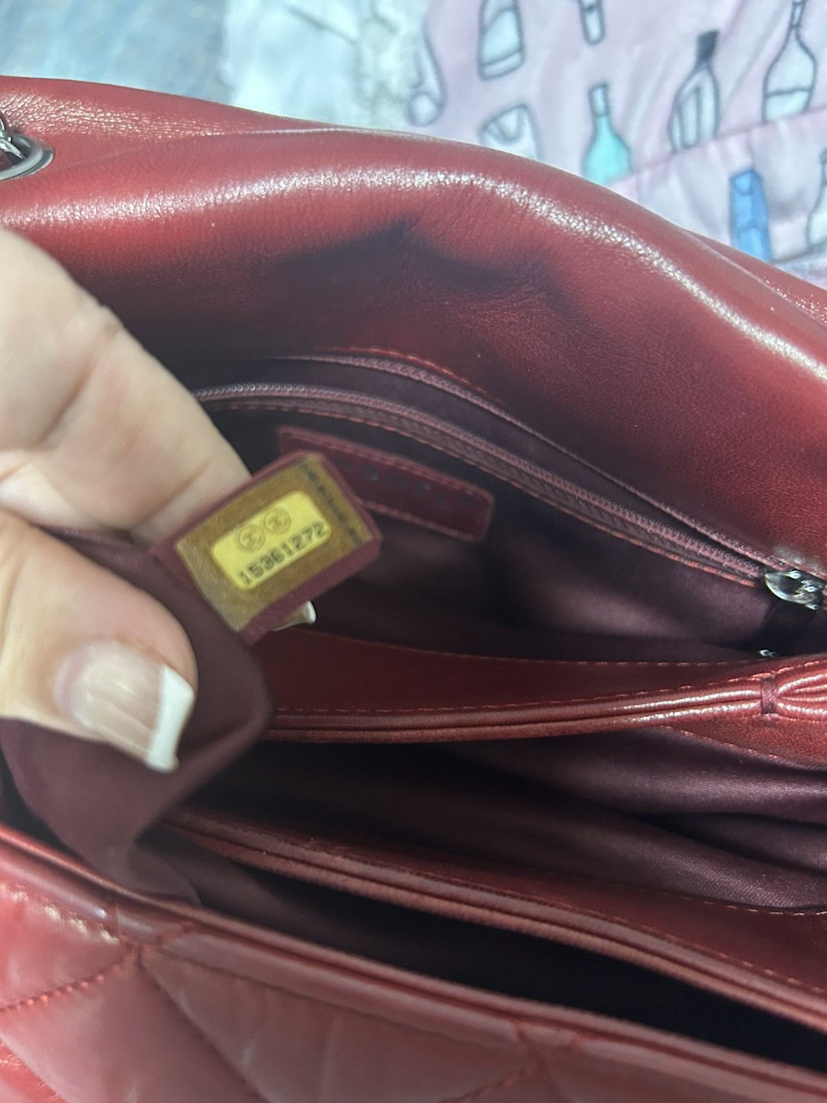 Chanel CHANEL ACCORDION FLAP BAG Burgundy In Quilted Leather Size ONE SIZE - 16 Thumbnail