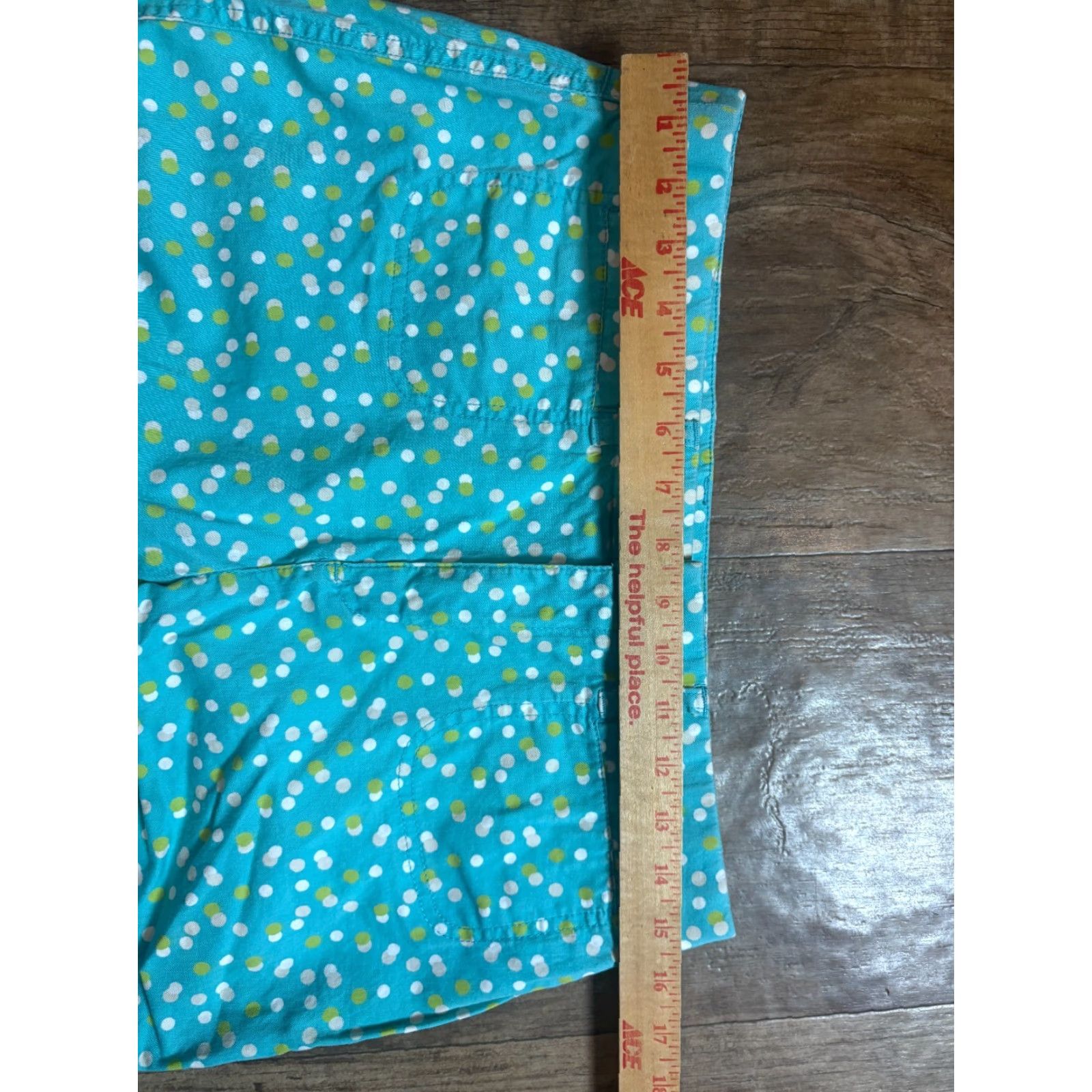 Vintage Kim Rogers Shorts Bermuda Womens 8 Blue Polka Dots Cotton Blend RN 31104 Size 30" / US 8 / IT 44 - 3 Thumbnail