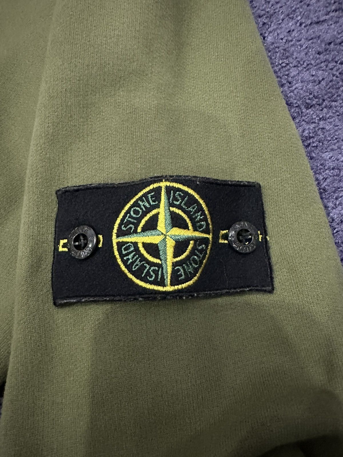 Stone Island Stone Island Brush Cotton Fleece Hooded Sweatshirt Olive Size US S / EU 44-46 / 1 - 5 Thumbnail