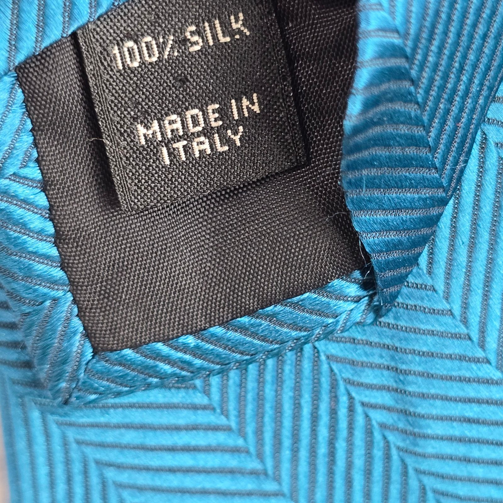 Jos. A. Bank Jos. A. Bank Blue Stripe Repp 100% Silk Italy Men's Neck Tie Size 30 - 5 Thumbnail