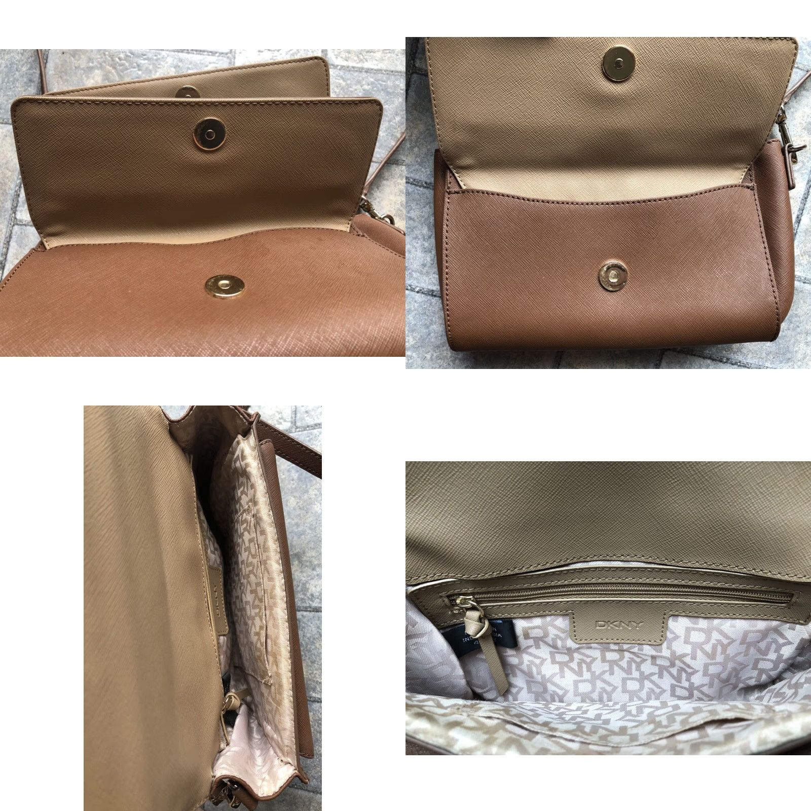 DKNY DKNY Purse Shoulder Bag Brown 4042 100% Genuine Leather 9in x 6in With Strap Womens Vintage? (No N/A) Size ONE SIZE - 10 Thumbnail