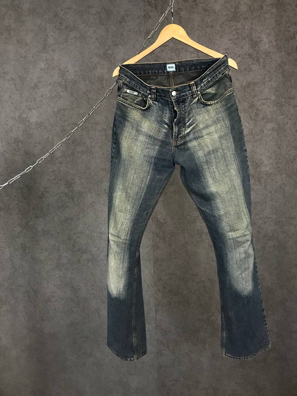 Hugo Boss Hugo Boss vintage faded avant garde jeans Size US 31 - 1 Thumbnail
