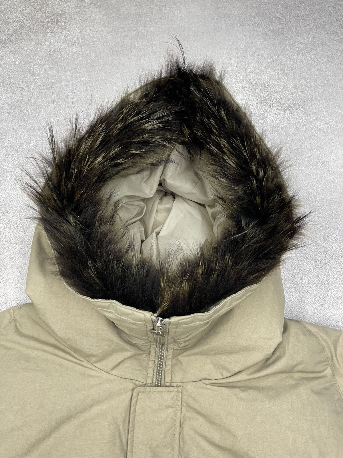 Nike × Nike ACG × Vintage Vintage Nike Puffer Jacket Parka Beige Swoosh Drill Y2K ACG Size US XL / EU 56 / 4 - 8 Thumbnail