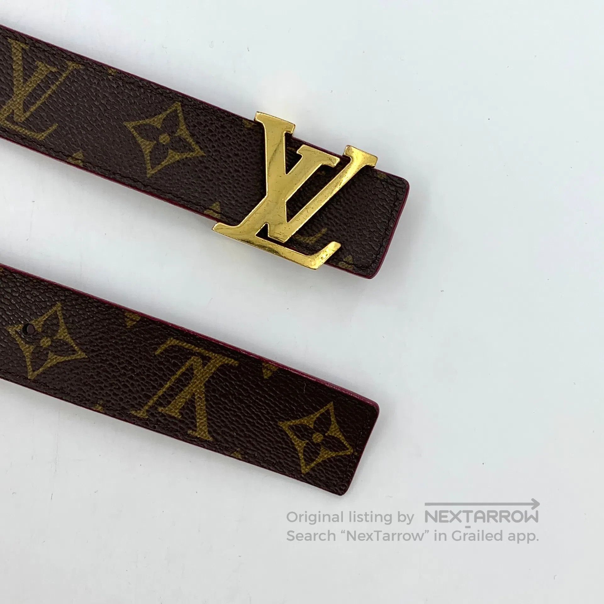 Louis Vuitton Louis Vuitton Dark Brown Logo Monogram Smooth Buckle Leath Size ONE SIZE - 4 Thumbnail