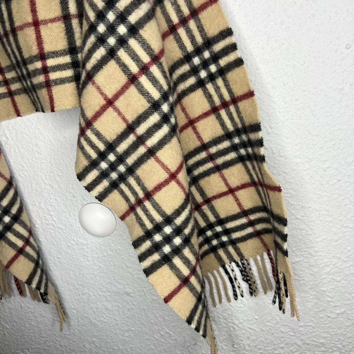 Burberry London Nova Check Scarf Beige Cashmere Retro Y2K