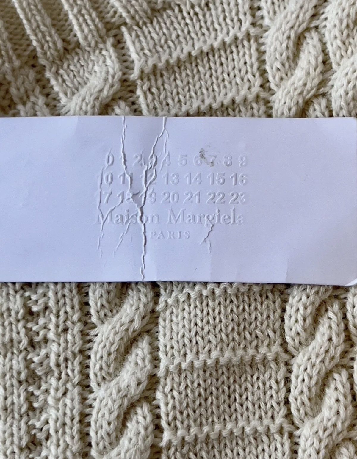 Maison Margiela New Margiela Runway Half Cable Knit Half Regular Sweater Size US S / EU 44-46 / 1 - 14 Thumbnail