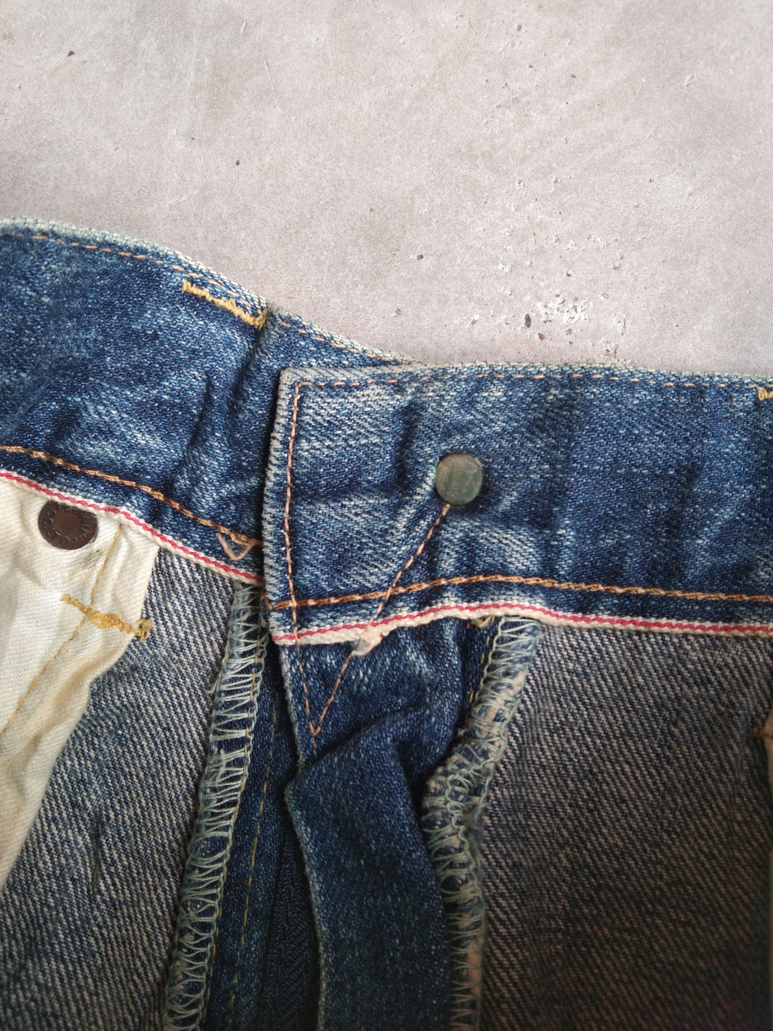 Japanese Brand Vintage Redline Edwin 505 Selvedge Distressed Jeans 30x29 Size US 30 / EU 46 - 10 Thumbnail