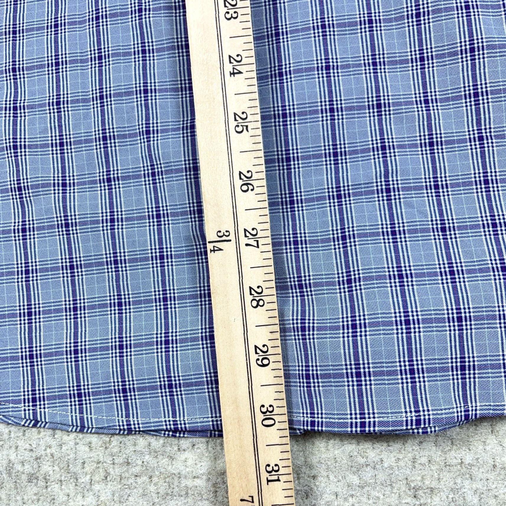 UNTUCKit UNTUCKit Shirt Men XXL Purple Plaid Button Nylon Performance Stretch Dress Shirt Size 48R - 7 Thumbnail