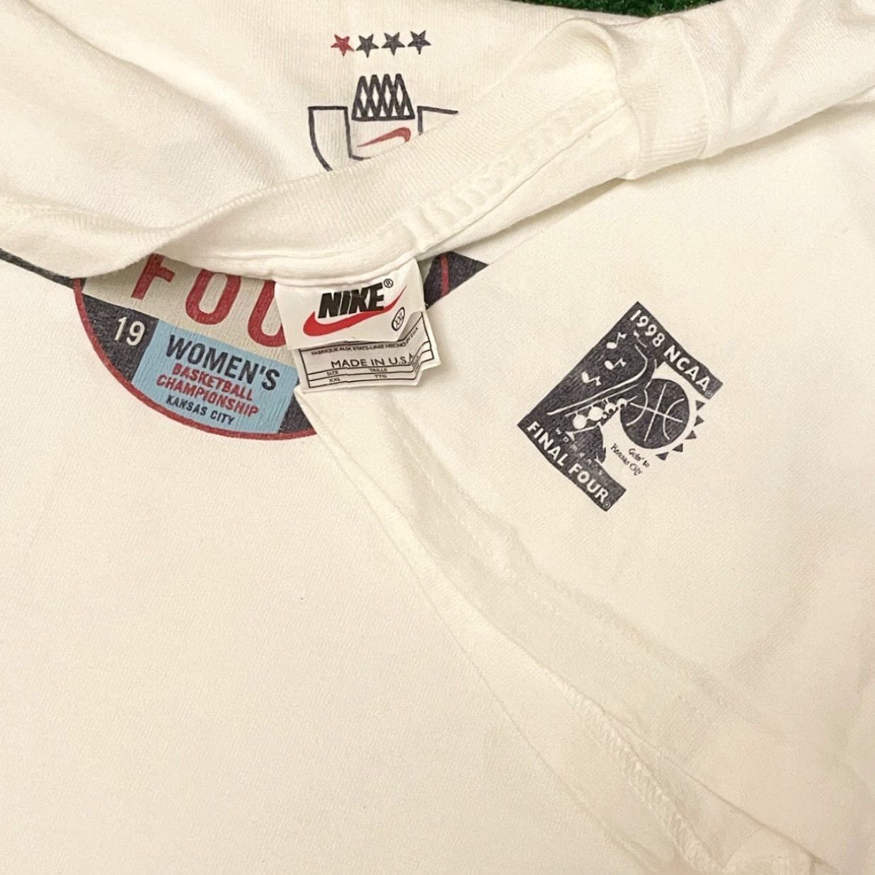 Nike VINTAGE Nike NCAA 1998 Final Four VTG Shirt Men 2XL White 90s Basketball Womens Size XXL / US 16-18 / IT 52-54 - 3 Thumbnail