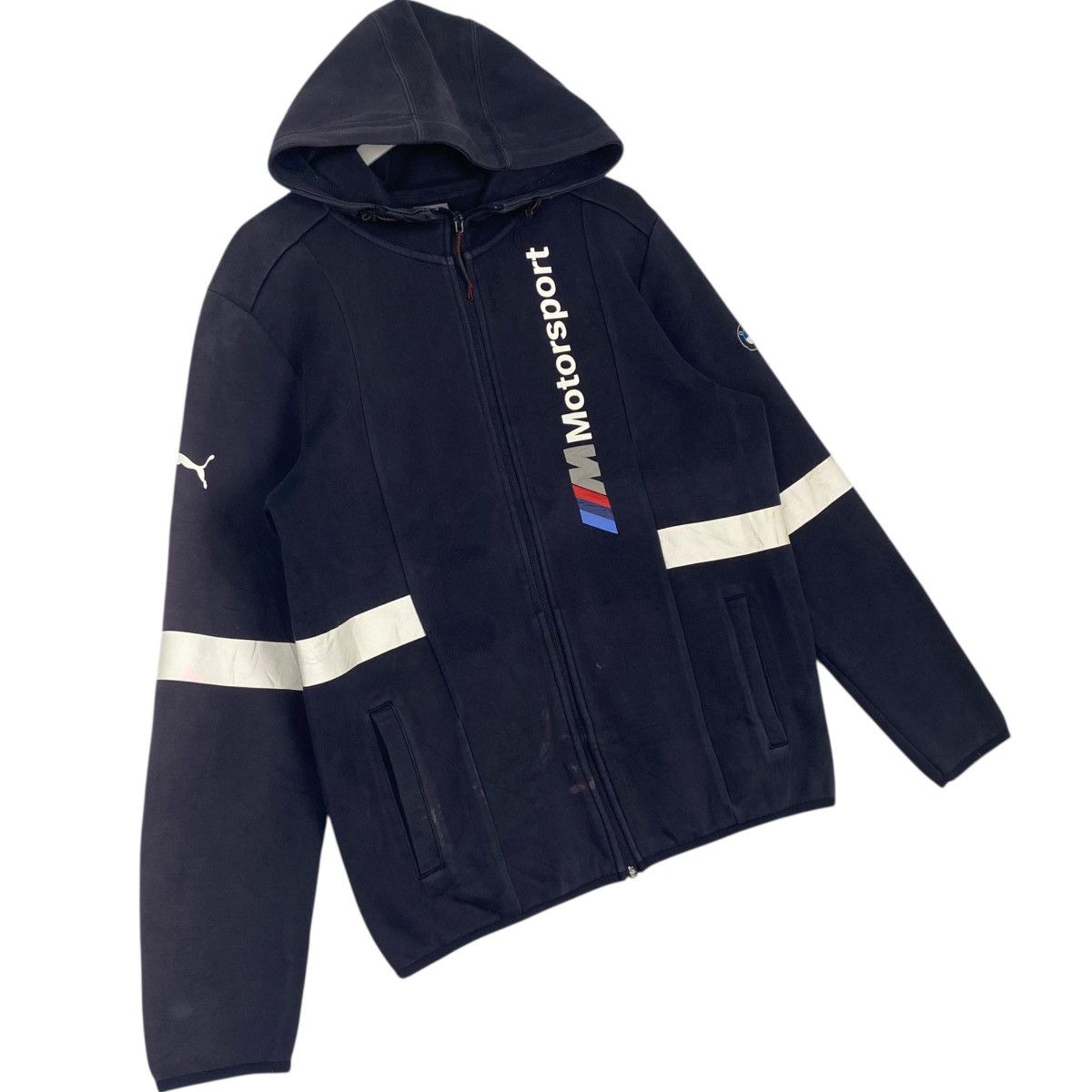 Other Vintage Puma Motorsport Hoodie Sweater Navy Blue Big Logo Size US L / EU 52-54 / 3 - 3 Thumbnail