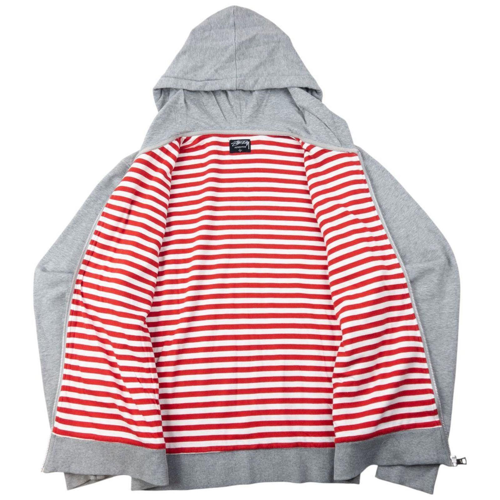 Stussy Vintage 2000s Stussy Troops Stripe Lined Zip Up Hoodie M Size US M / EU 48-50 / 2 - 2 Thumbnail