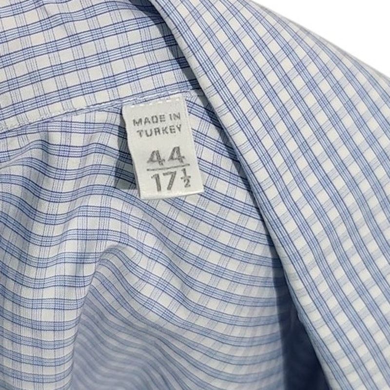 Ermenegildo Zegna Ermenegildo Zegna Blue Gingham Regular Shirt Size 44 Size US L / EU 52-54 / 3 - 5 Thumbnail