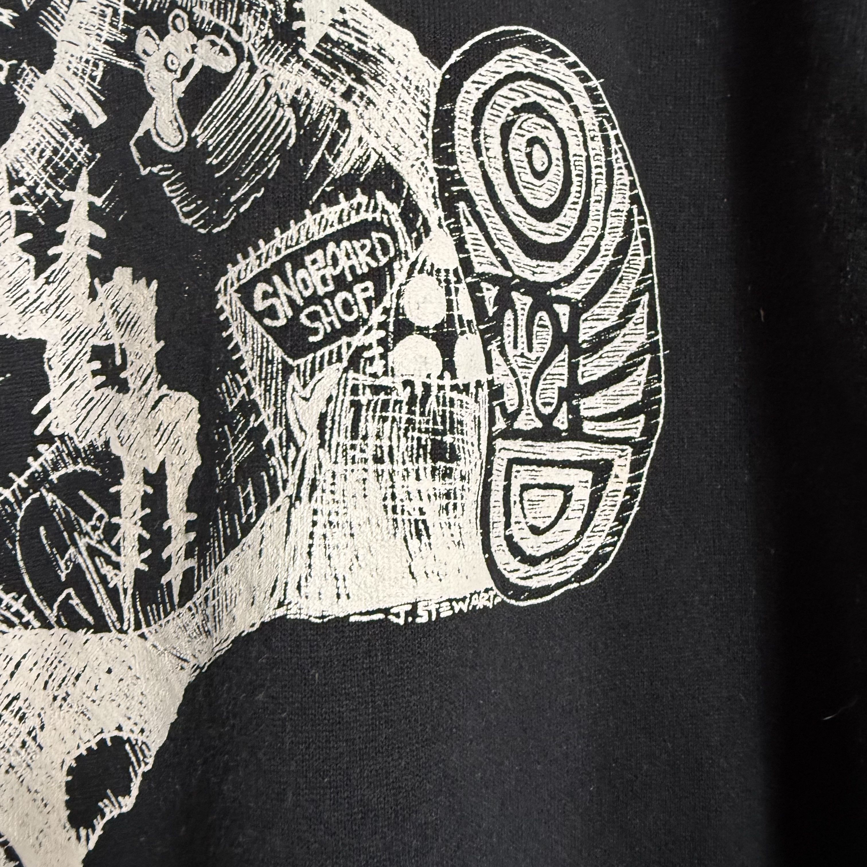 Vintage 🔥RARE🔥Vintage Snoboard Shop Graphic J.Stewart Sweatshirt Size US XL / EU 56 / 4 - 5 Thumbnail